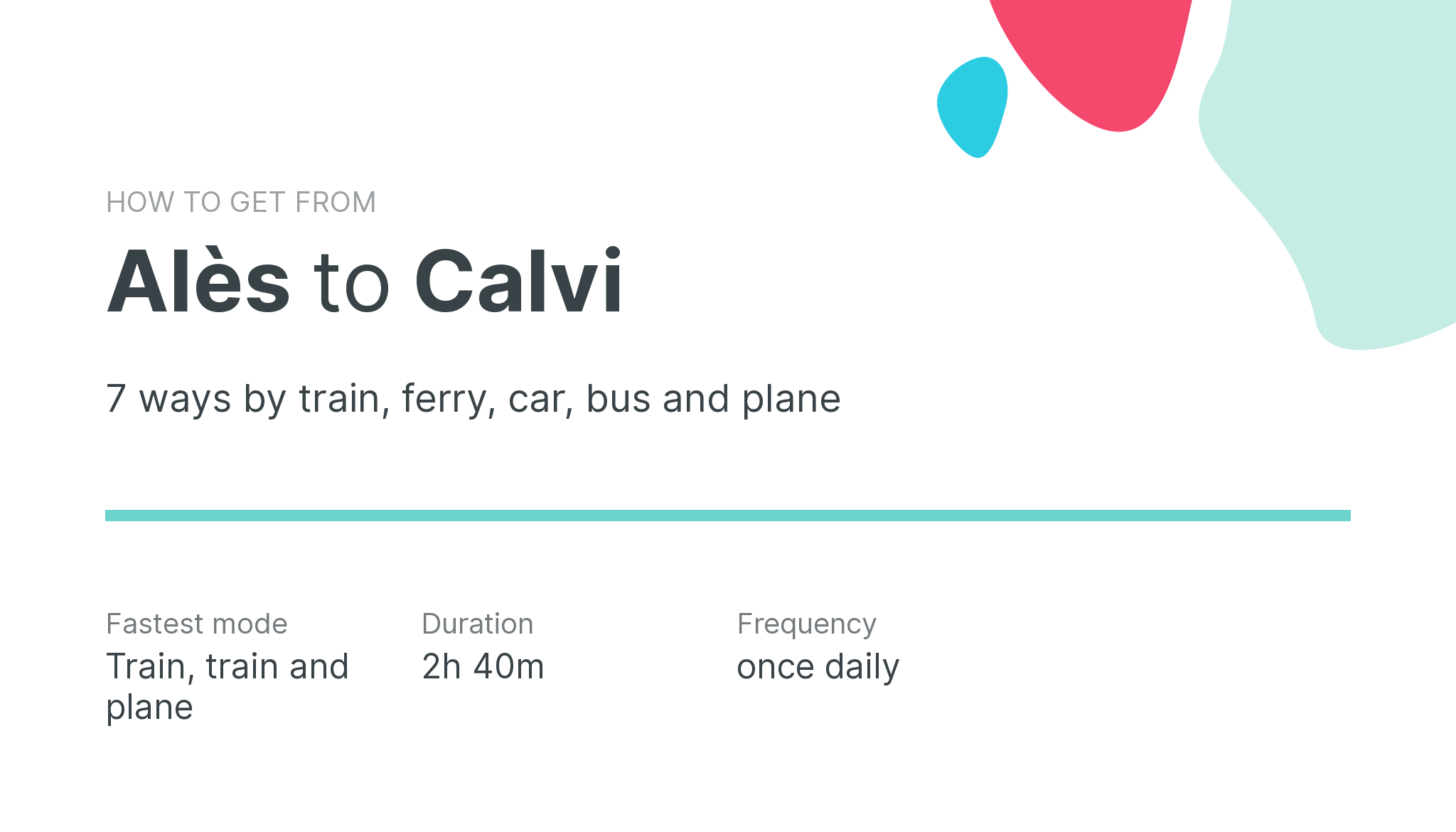 How do I get from Alès to Calvi