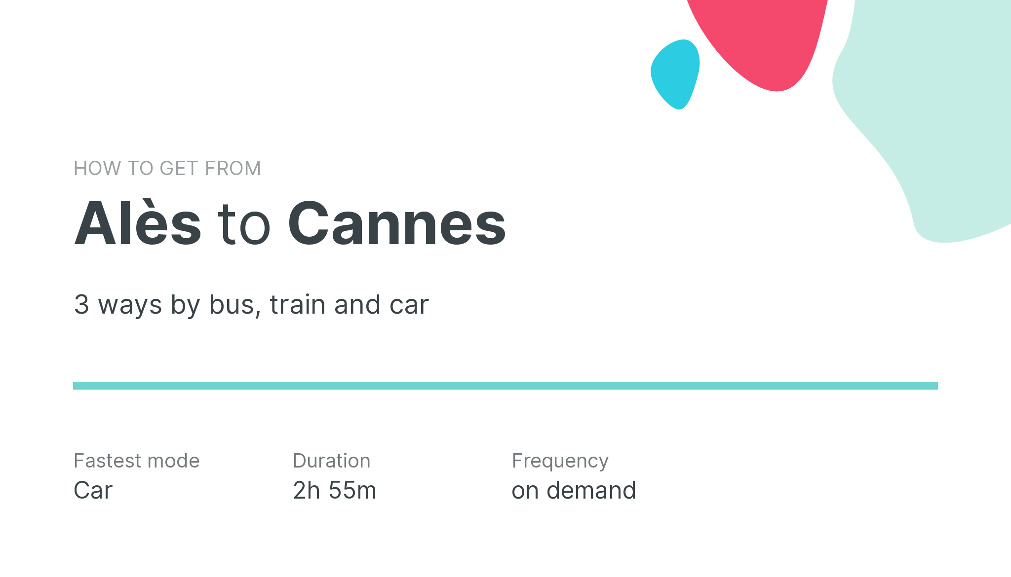 How do I get from Alès to Cannes