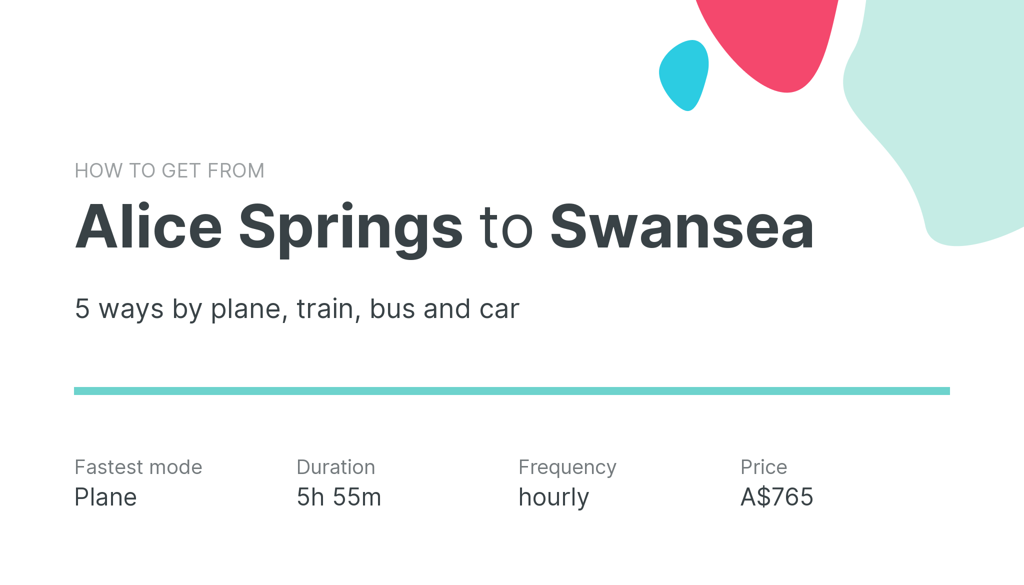 How do I get from Alice Springs to Swansea