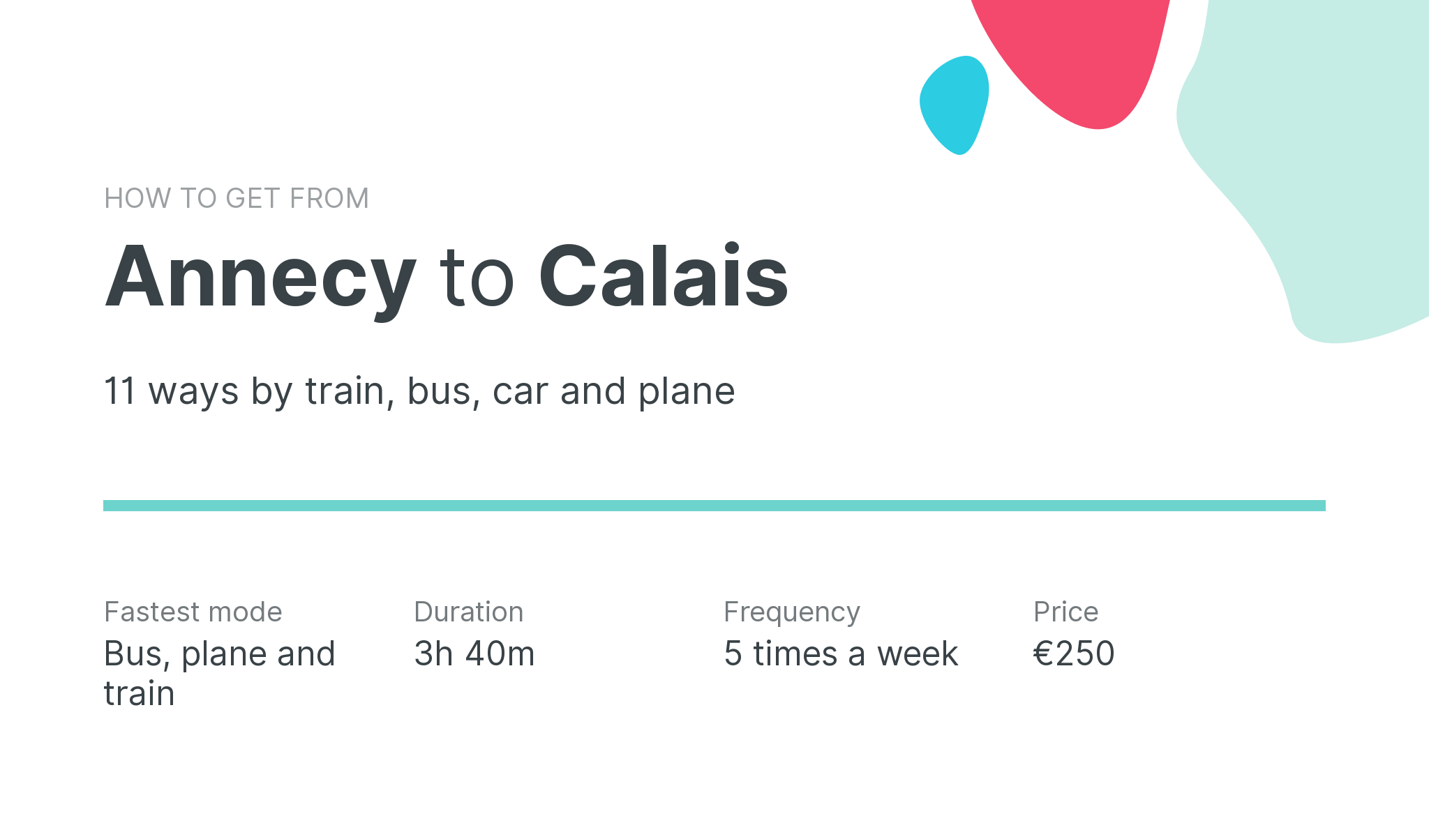 How do I get from Annecy to Calais
