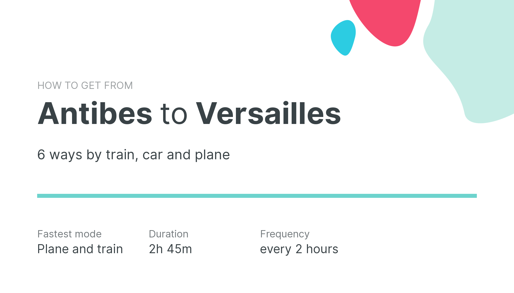 How do I get from Antibes to Versailles