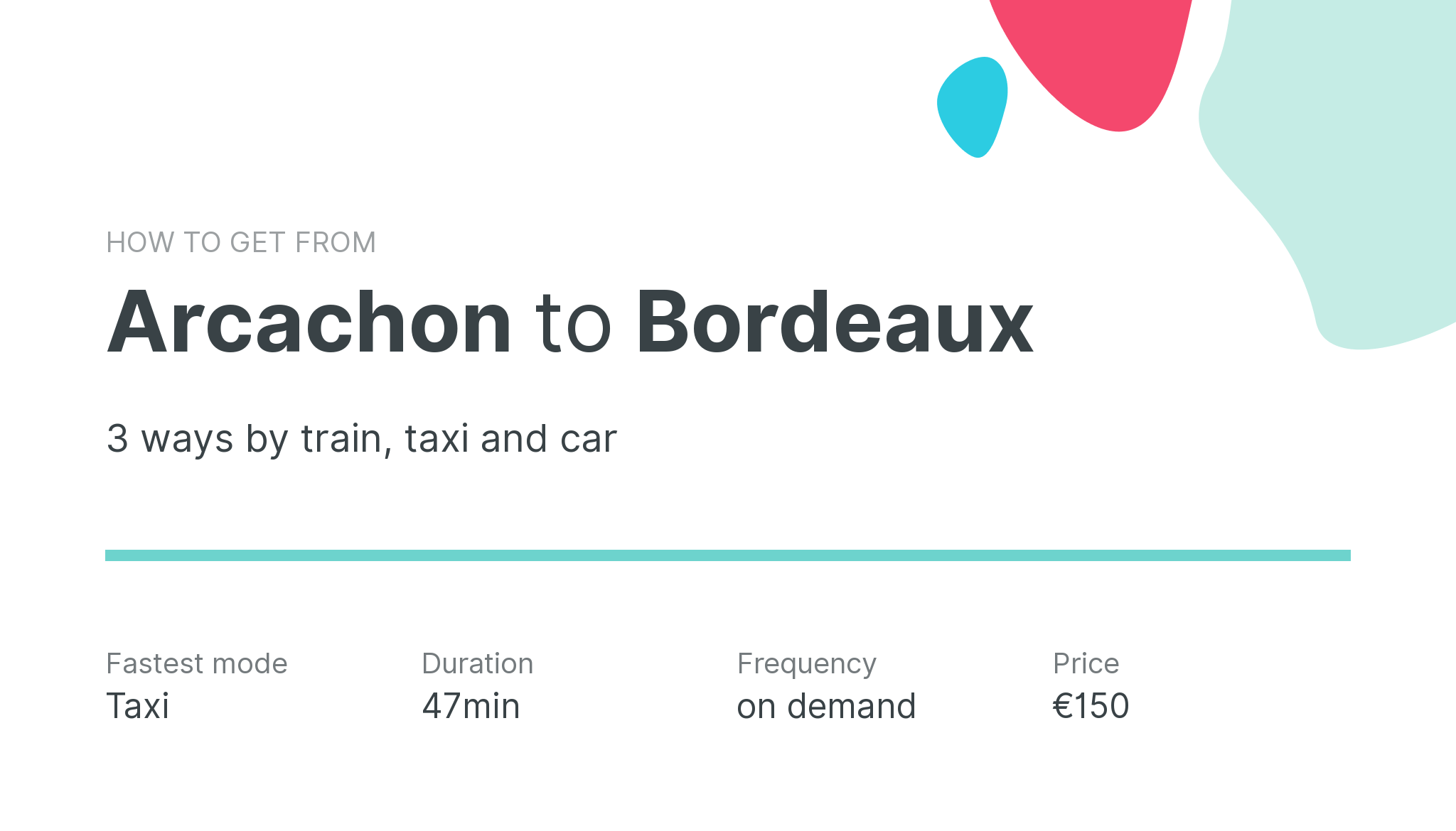How do I get from Arcachon to Bordeaux