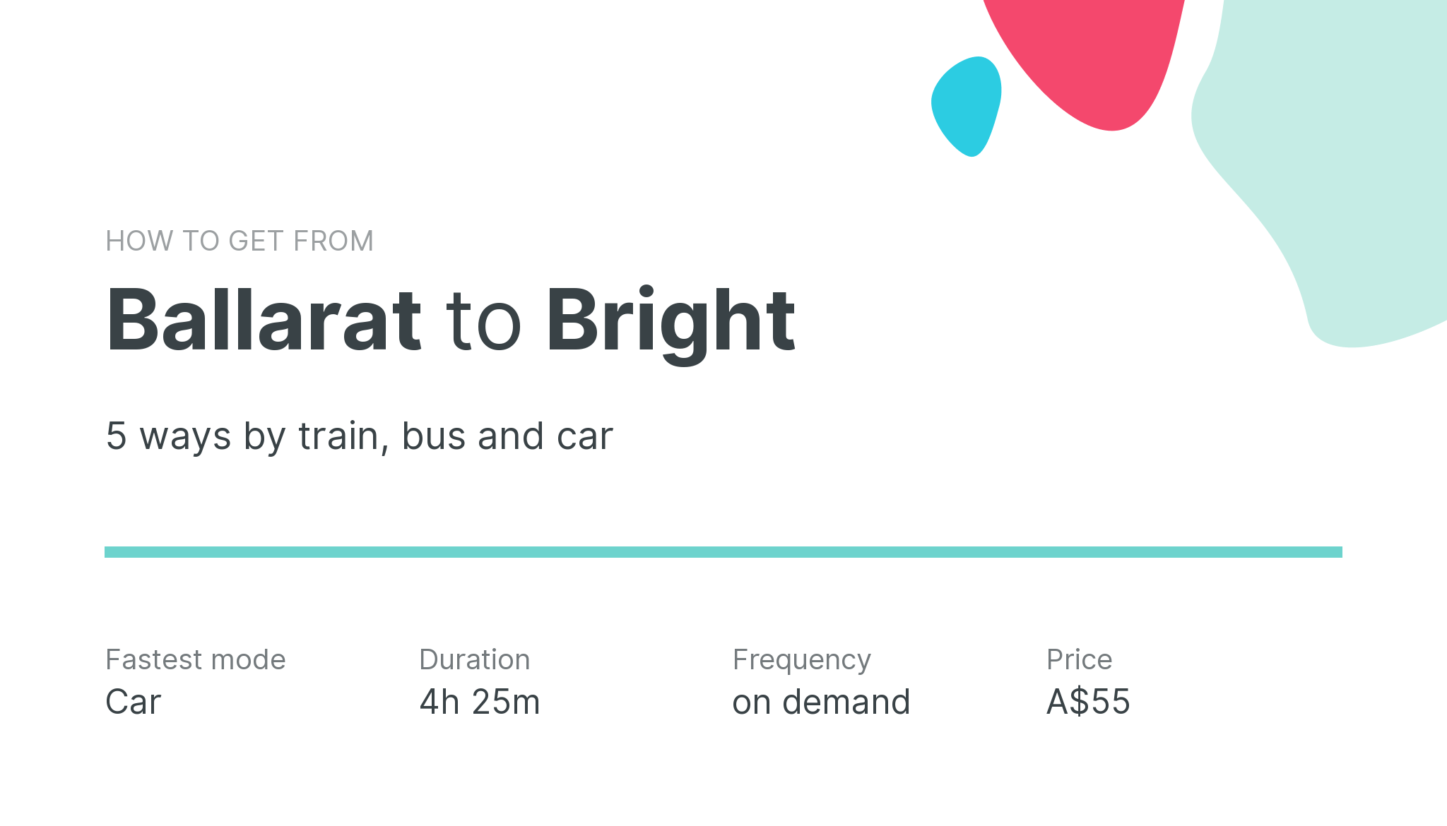 How do I get from Ballarat to Bright