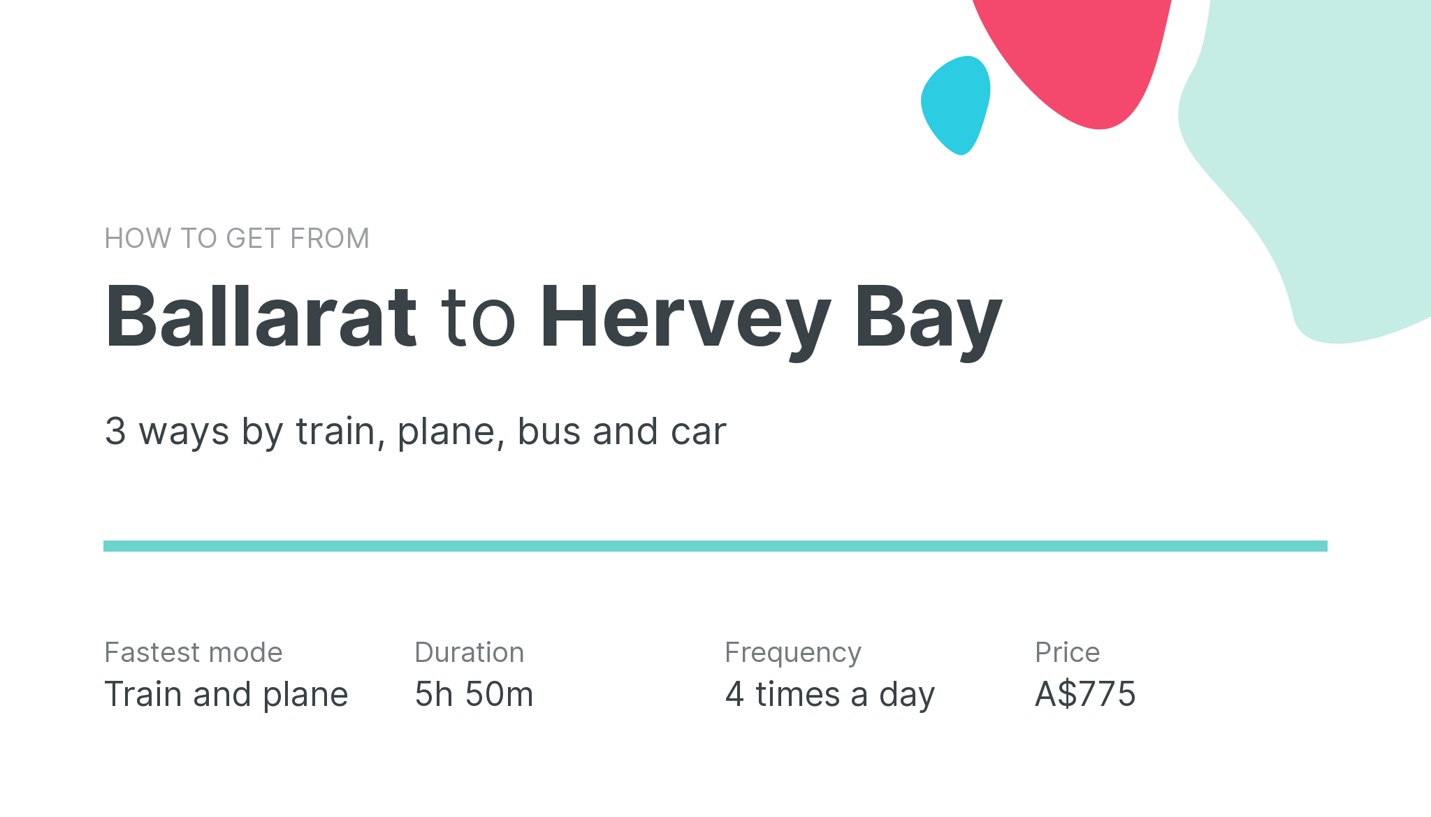 How do I get from Ballarat to Hervey Bay
