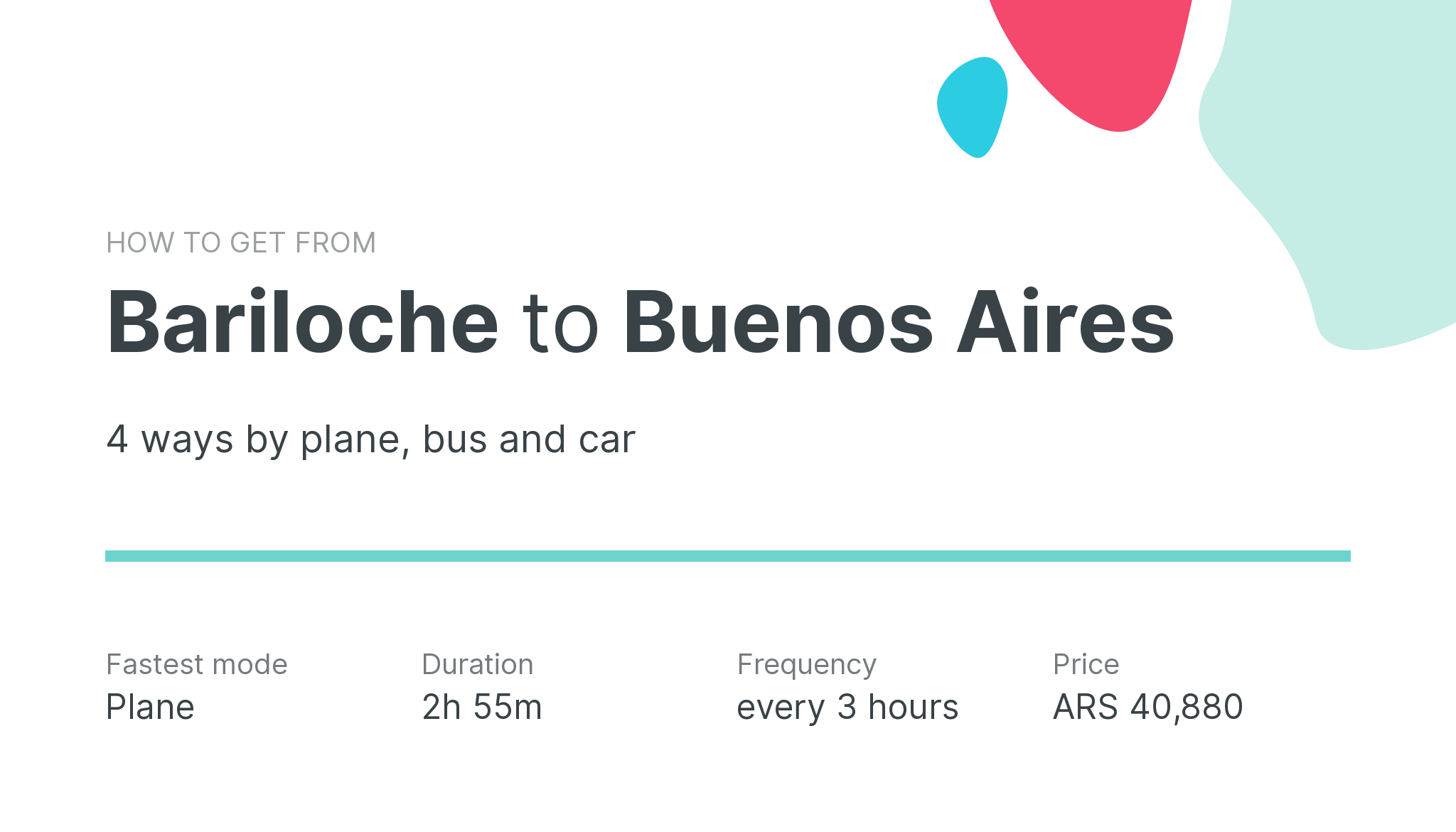 How do I get from Bariloche to Buenos Aires