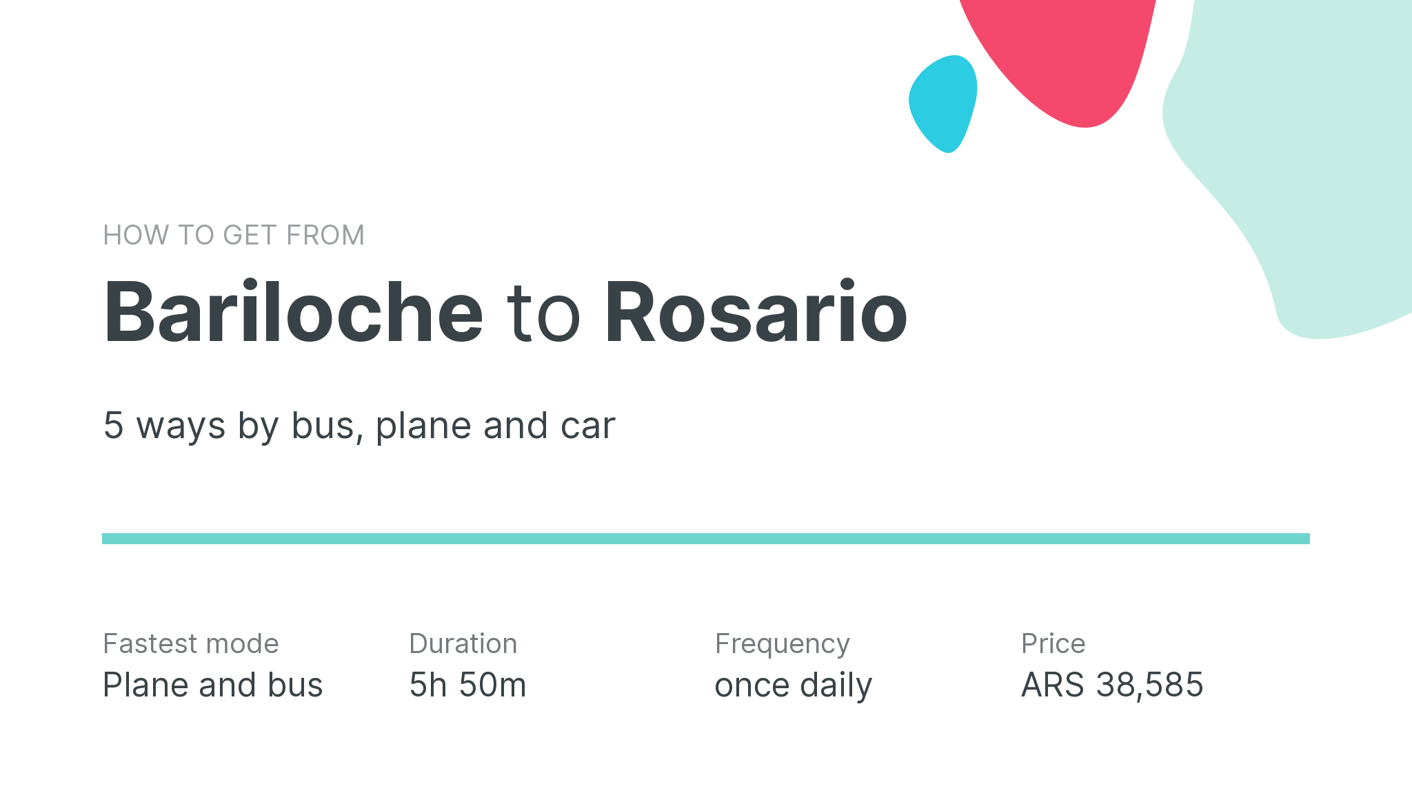 How do I get from Bariloche to Rosario
