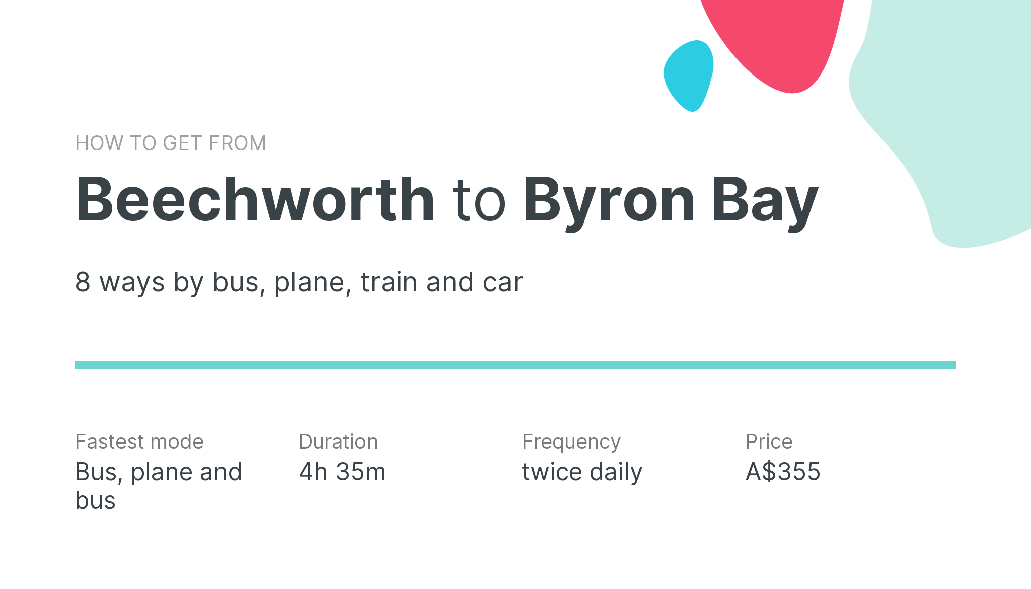 How do I get from Beechworth to Byron Bay