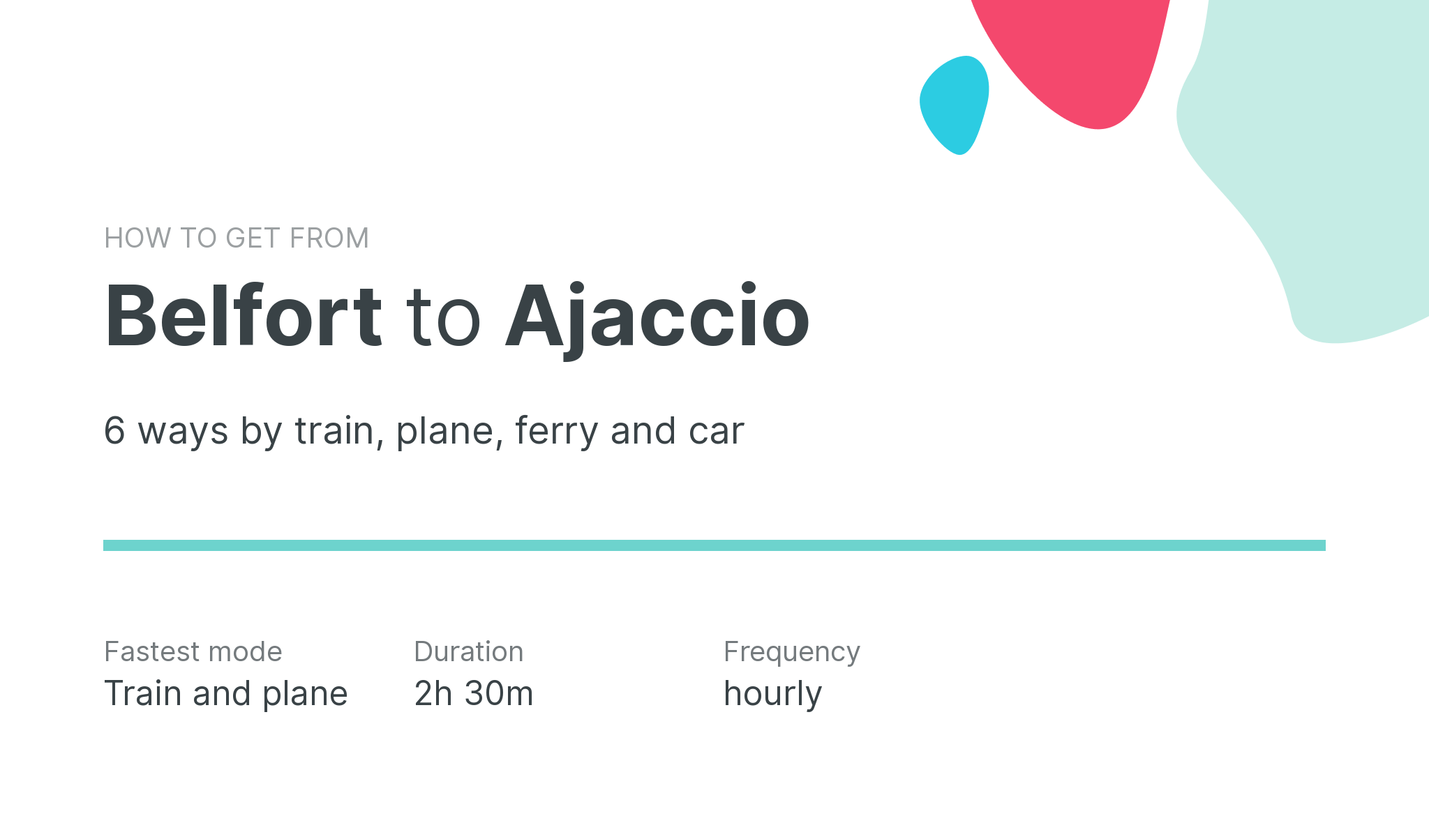 How do I get from Belfort to Ajaccio