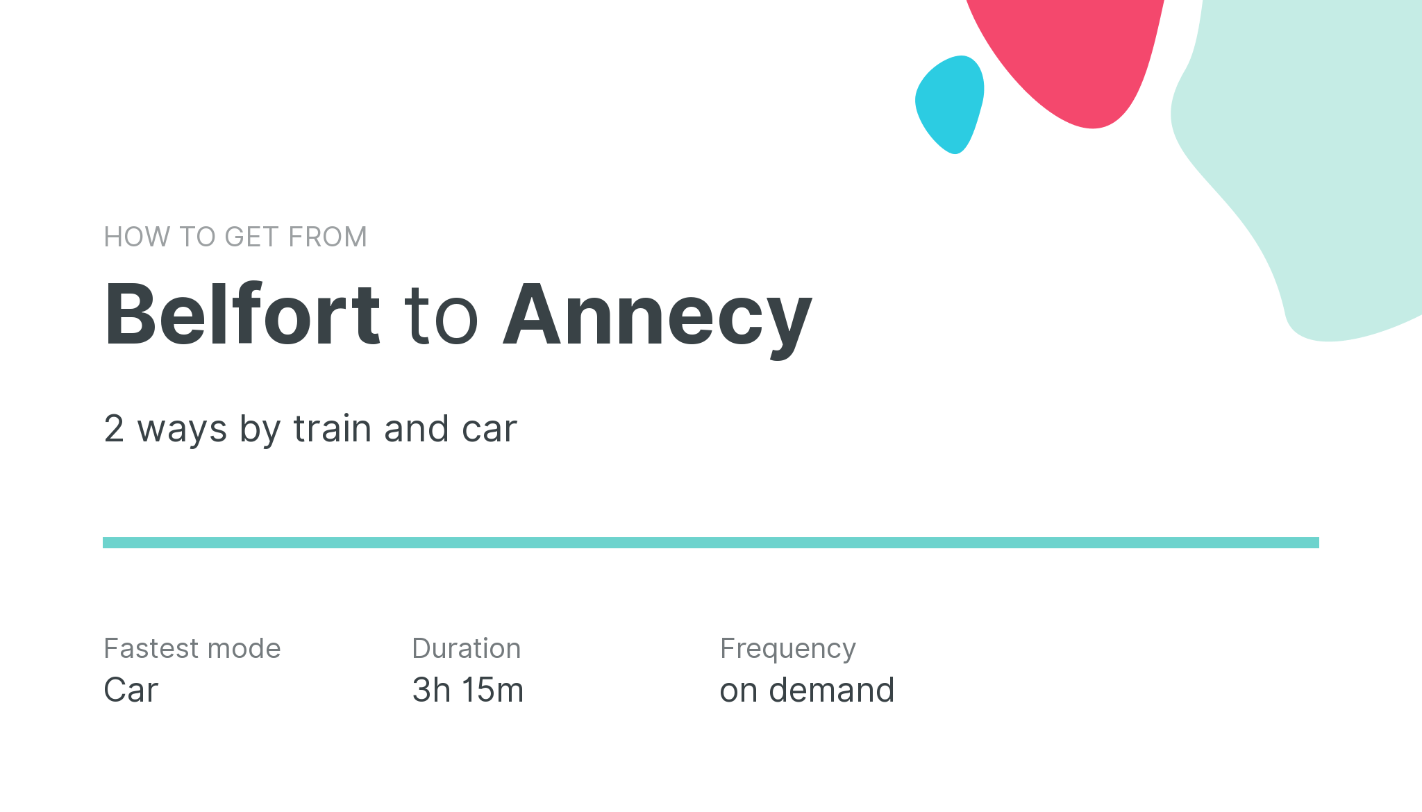 How do I get from Belfort to Annecy