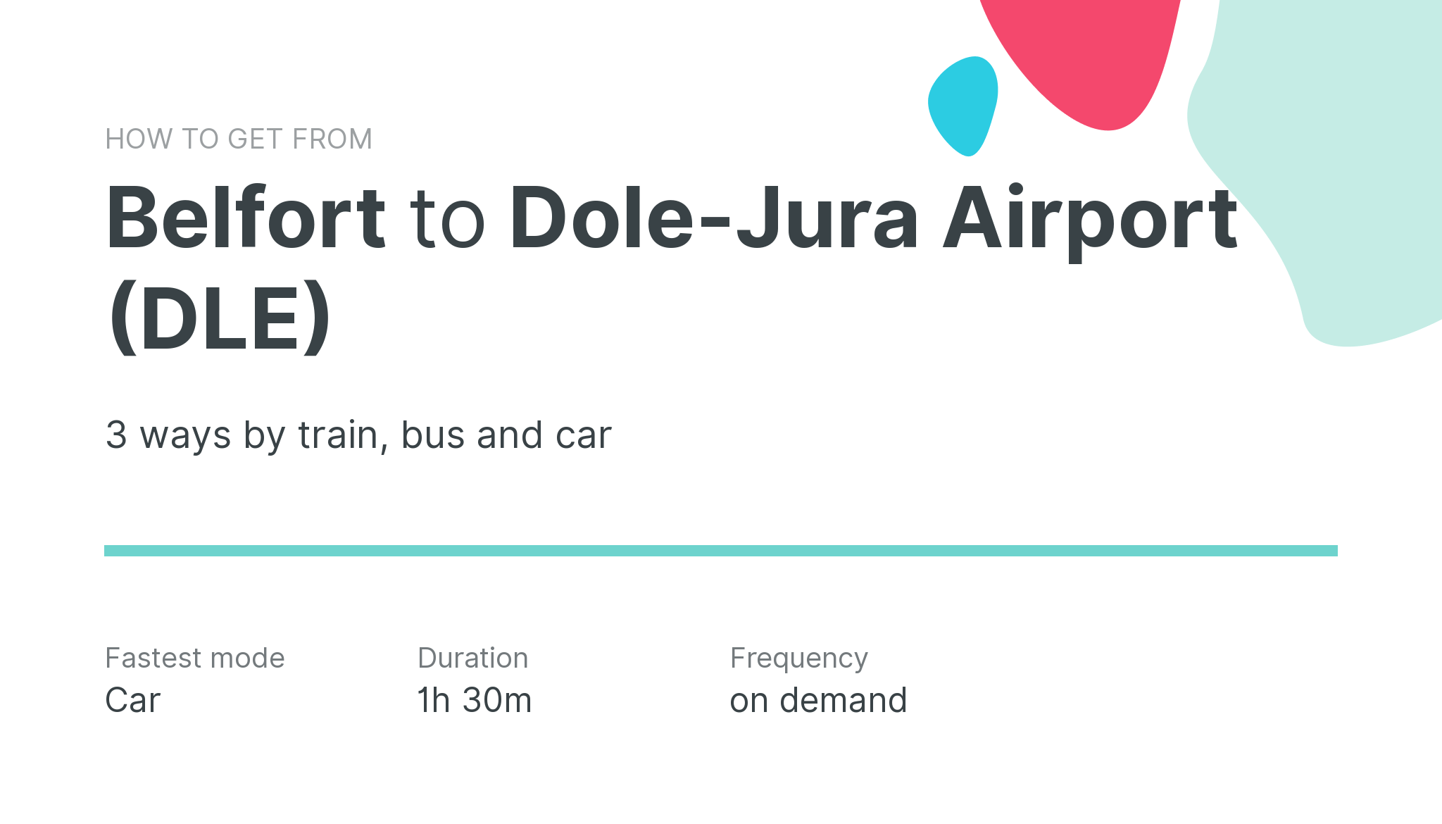 How do I get from Belfort to Dole-Jura Airport (DLE)