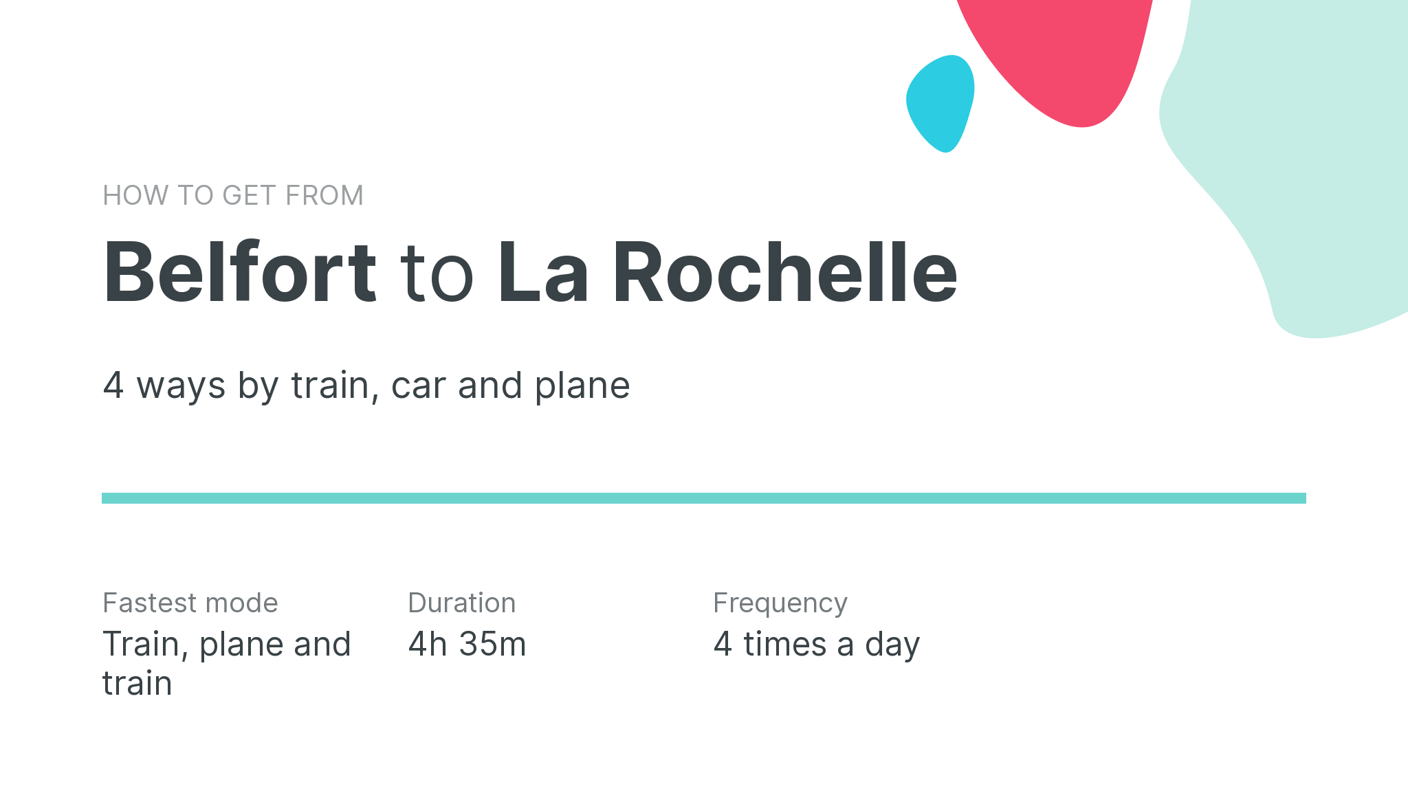 How do I get from Belfort to La Rochelle