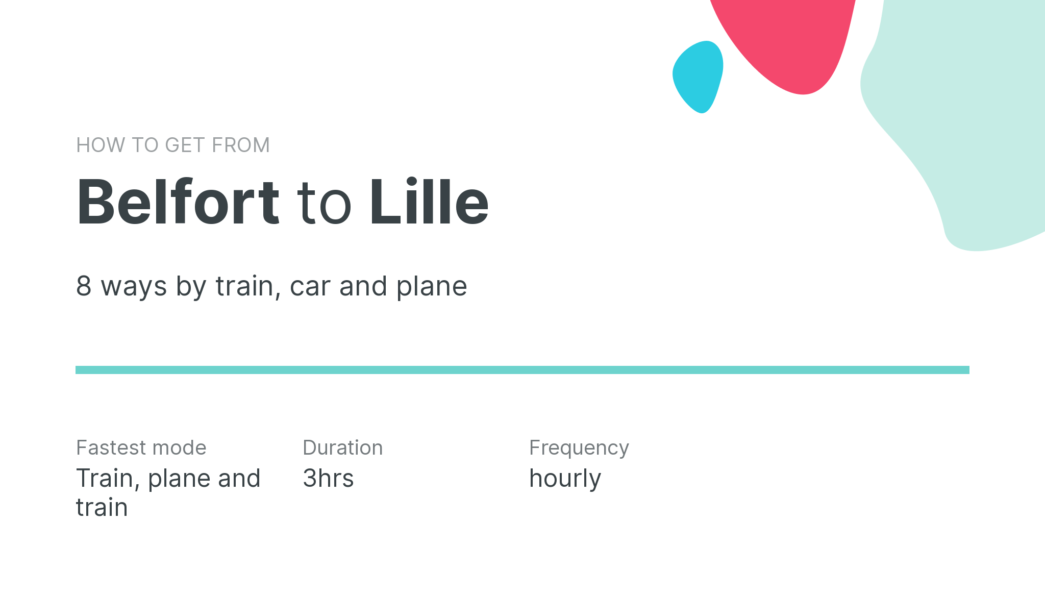 How do I get from Belfort to Lille