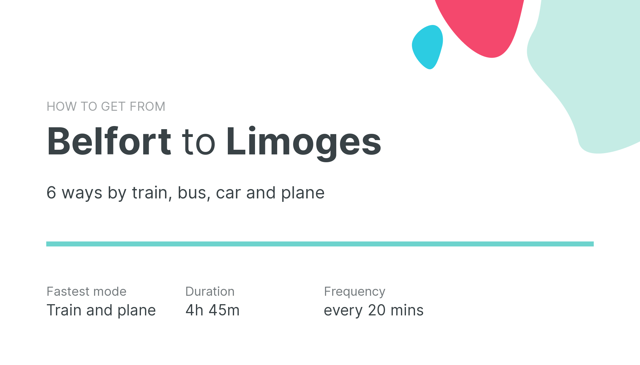 How do I get from Belfort to Limoges