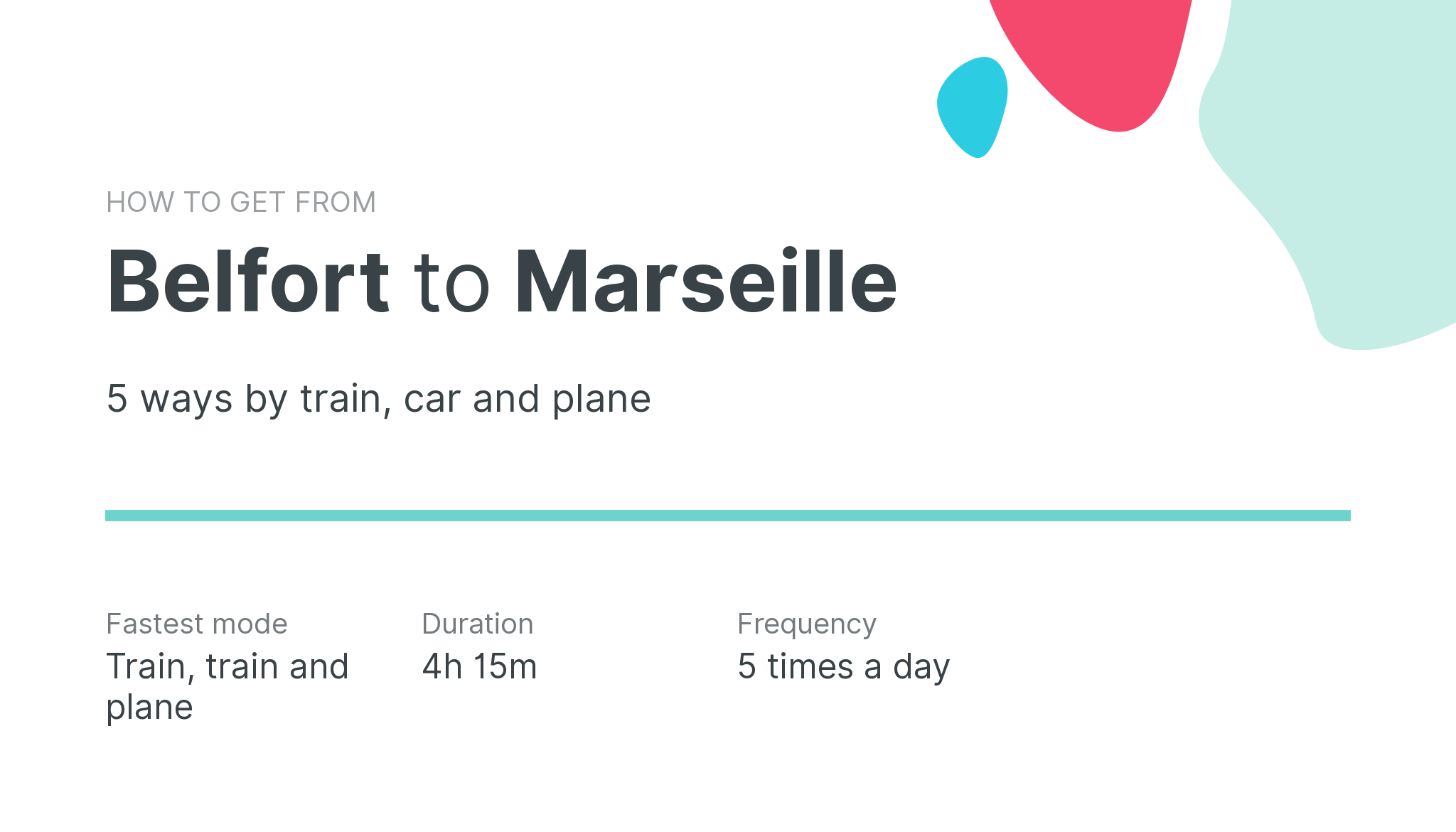 How do I get from Belfort to Marseille