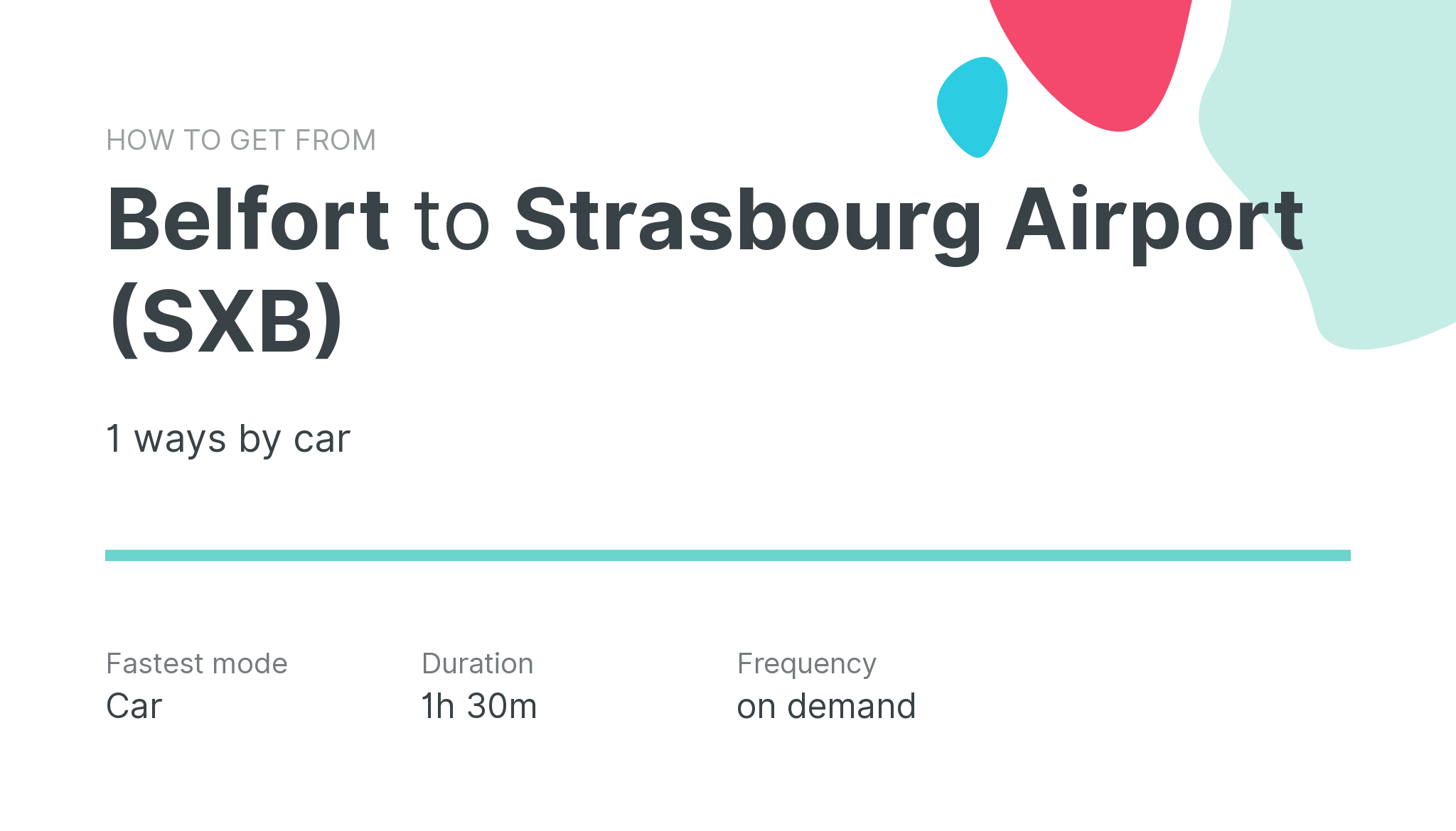 How do I get from Belfort to Strasbourg Airport (SXB)