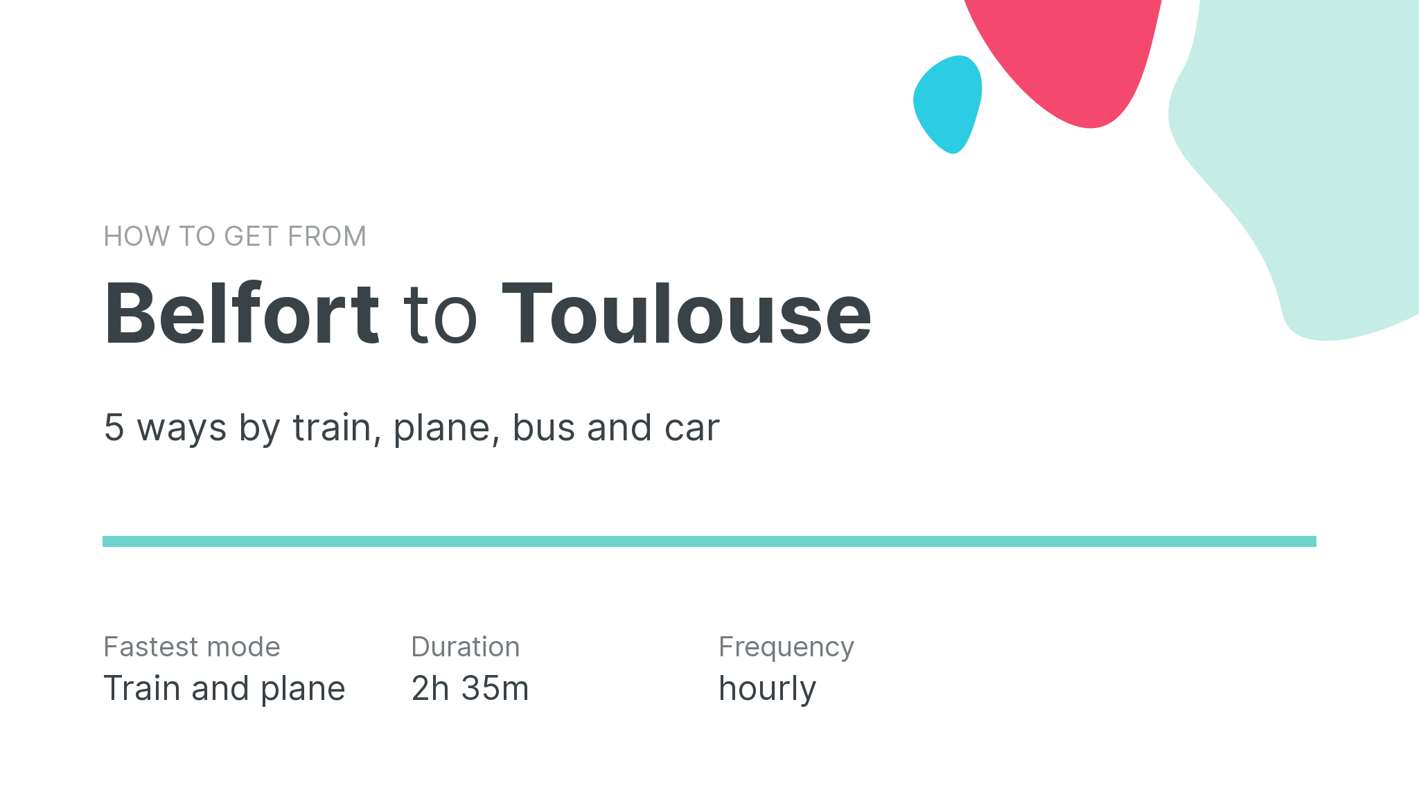 How do I get from Belfort to Toulouse