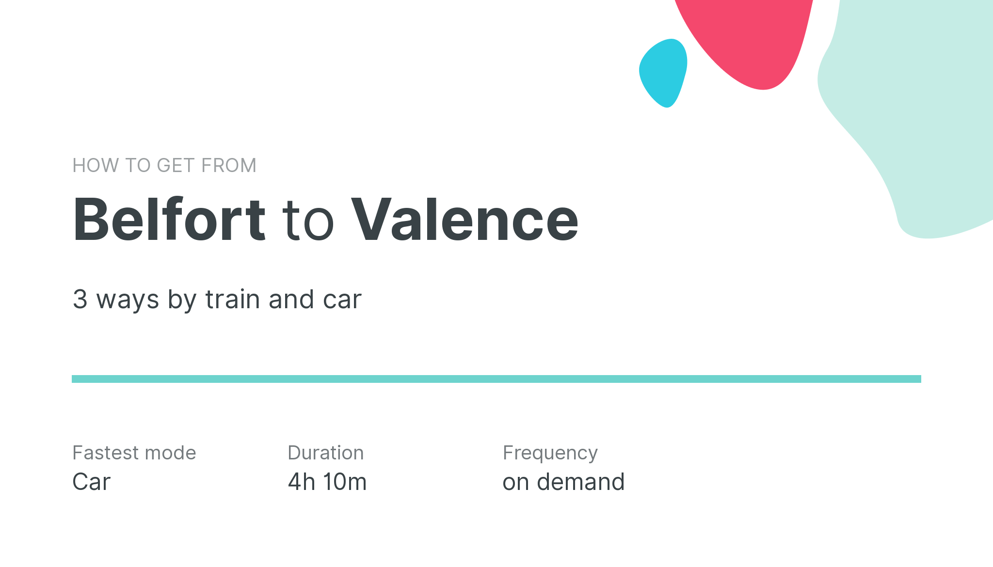 How do I get from Belfort to Valence