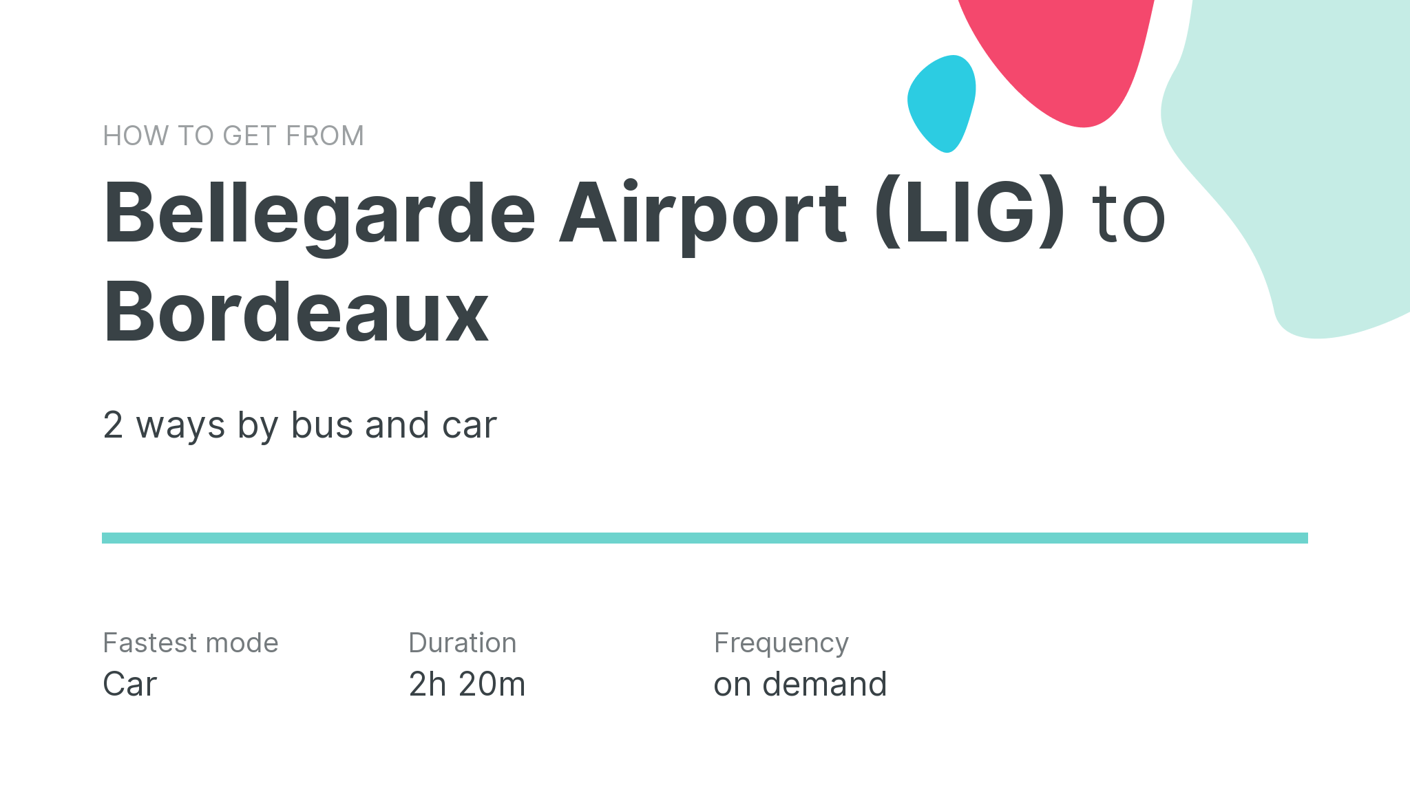 How do I get from Bellegarde Airport (LIG) to Bordeaux