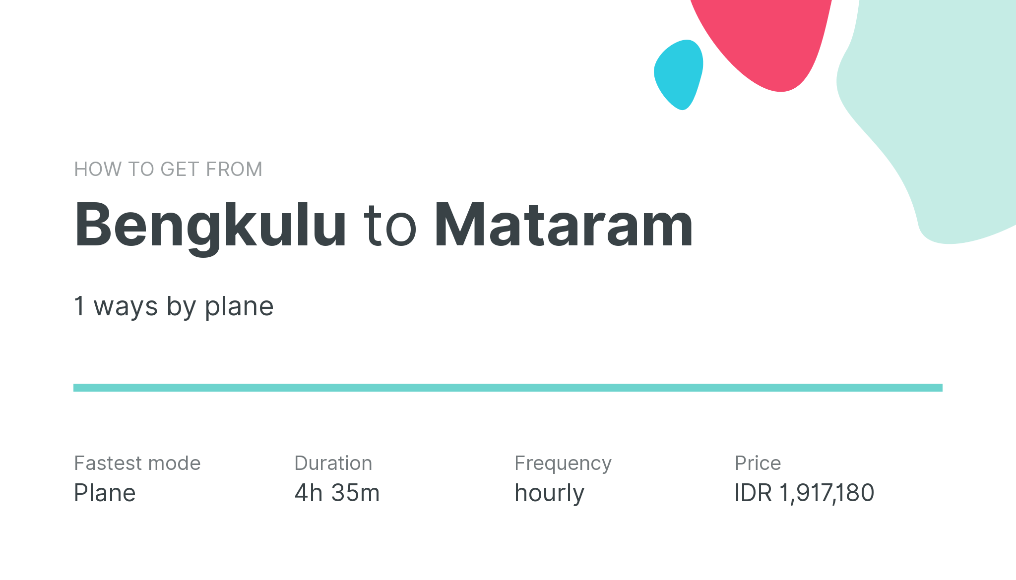 How do I get from Bengkulu to Mataram