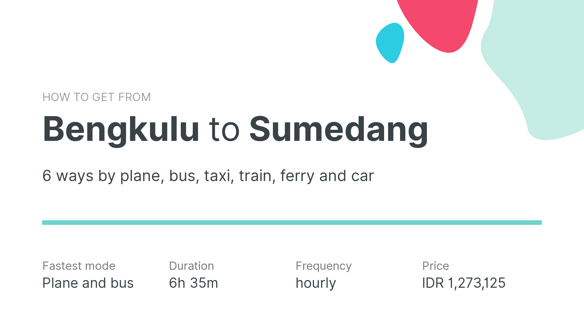How do I get from Bengkulu to Sumedang