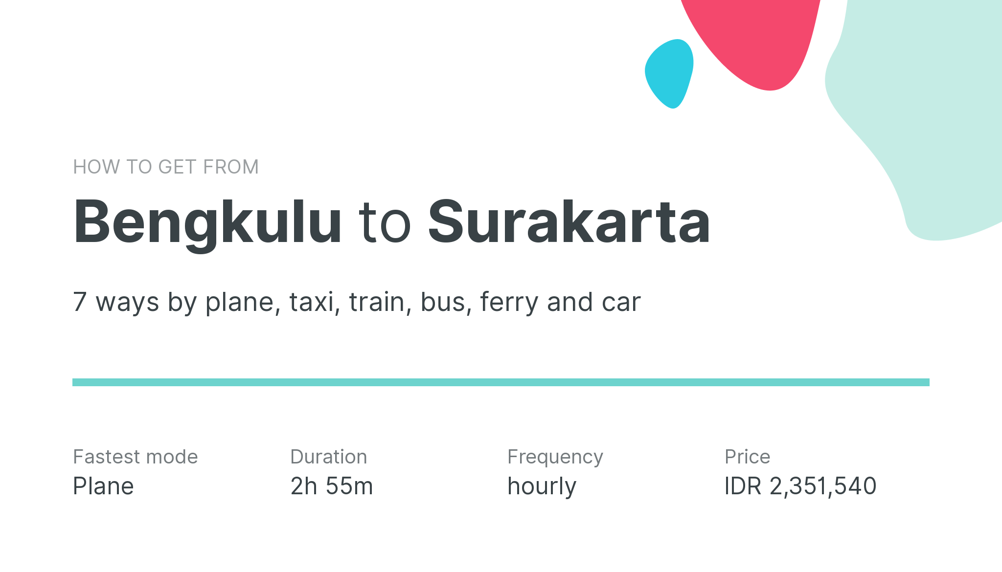 How do I get from Bengkulu to Surakarta