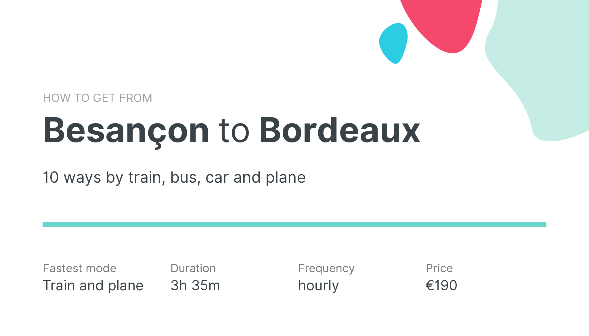 How do I get from Besançon to Bordeaux