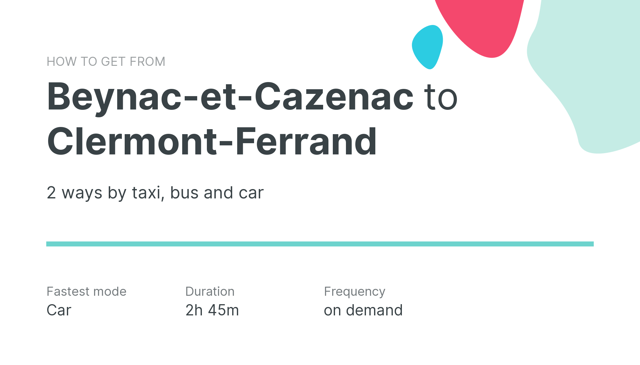 How do I get from Beynac-et-Cazenac to Clermont-Ferrand