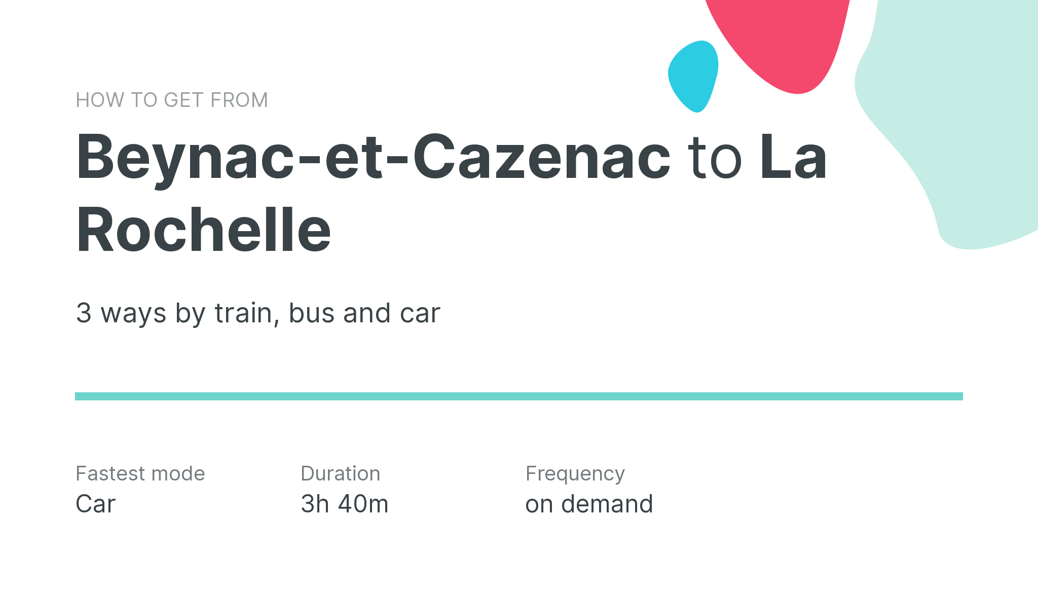 How do I get from Beynac-et-Cazenac to La Rochelle