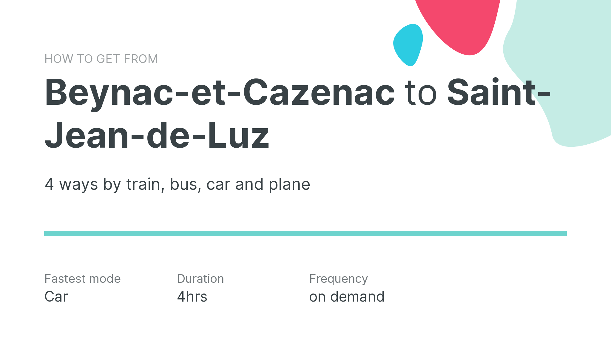 How do I get from Beynac-et-Cazenac to Saint-Jean-de-Luz