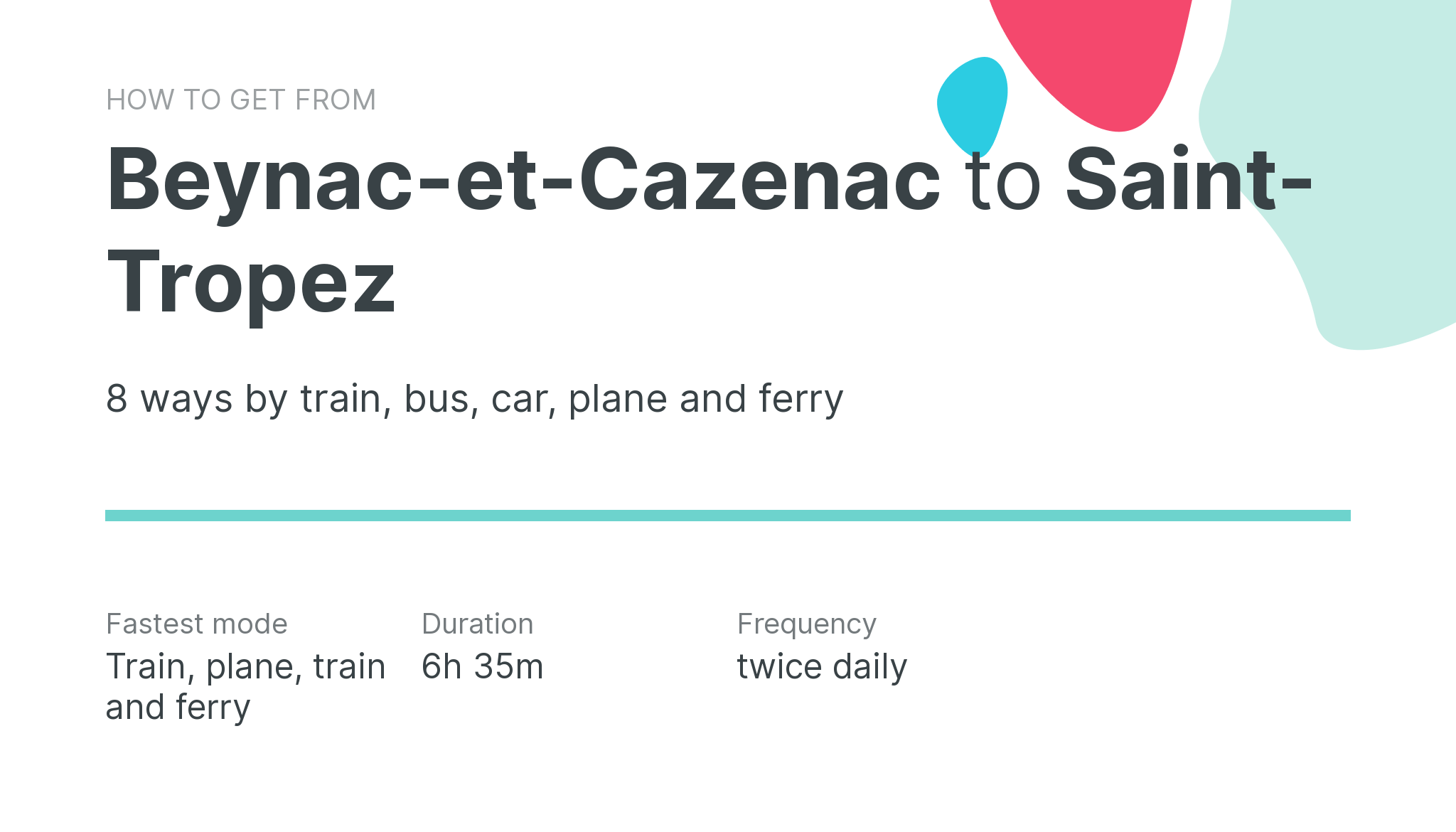 How do I get from Beynac-et-Cazenac to Saint-Tropez