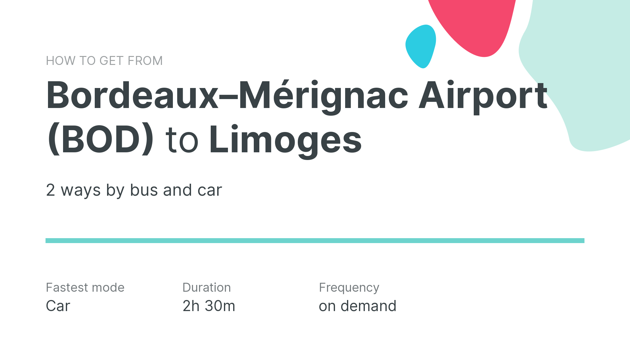 How do I get from Bordeaux–Mérignac Airport (BOD) to Limoges