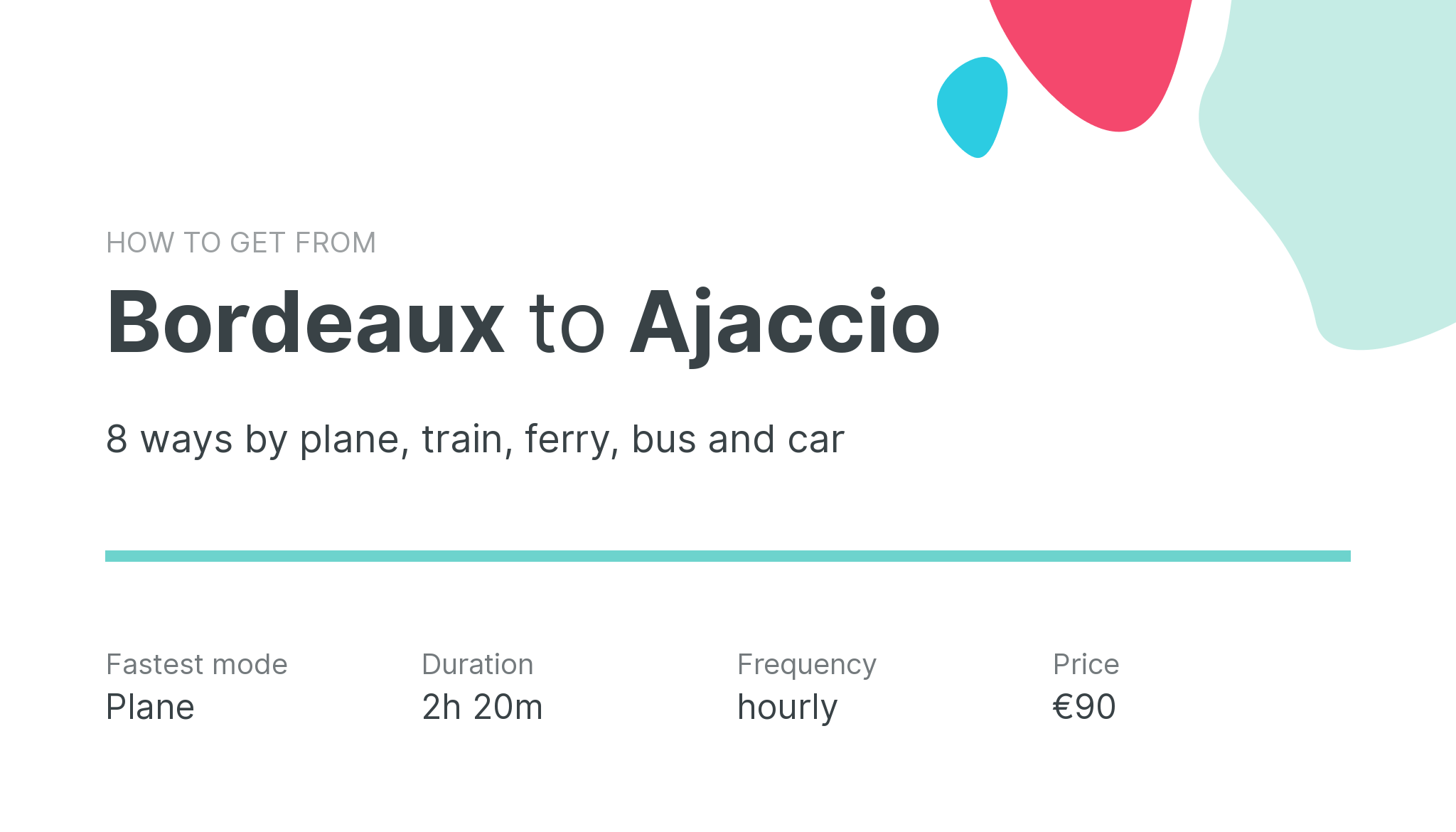 How do I get from Bordeaux to Ajaccio