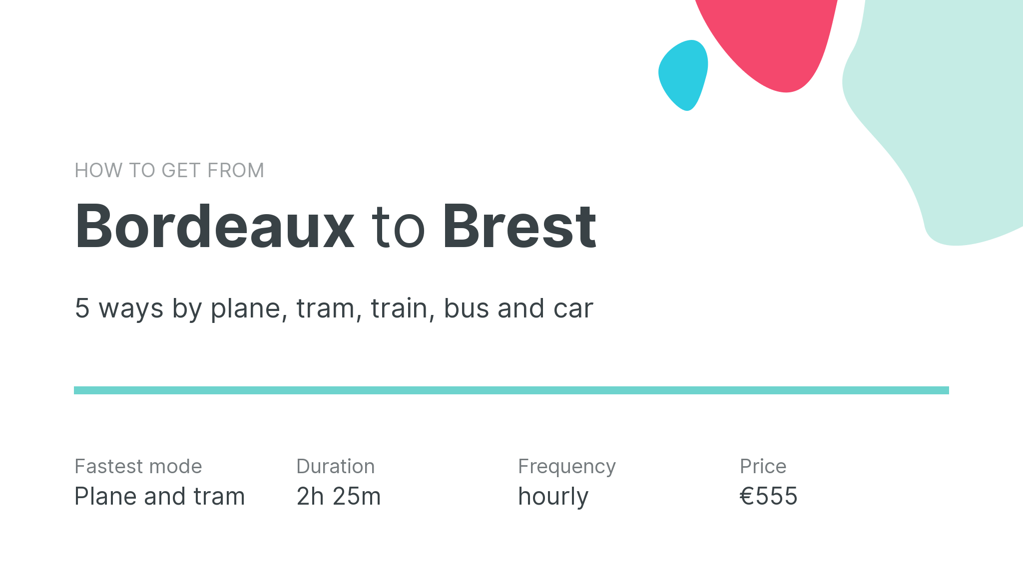 How do I get from Bordeaux to Brest