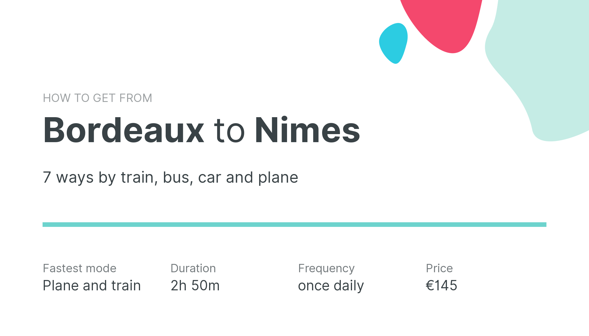How do I get from Bordeaux to Nimes