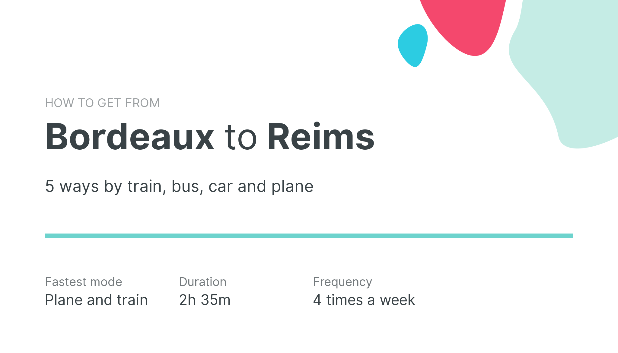 How do I get from Bordeaux to Reims