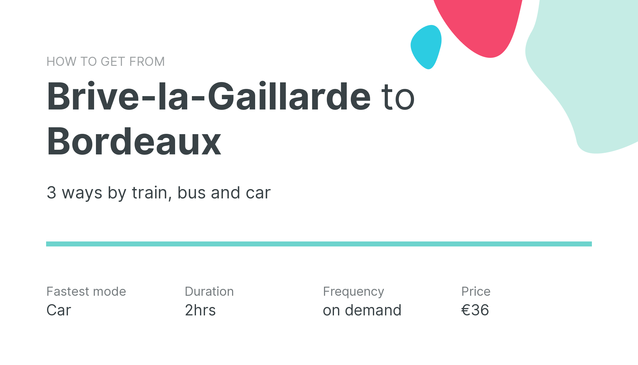 How do I get from Brive-la-Gaillarde to Bordeaux