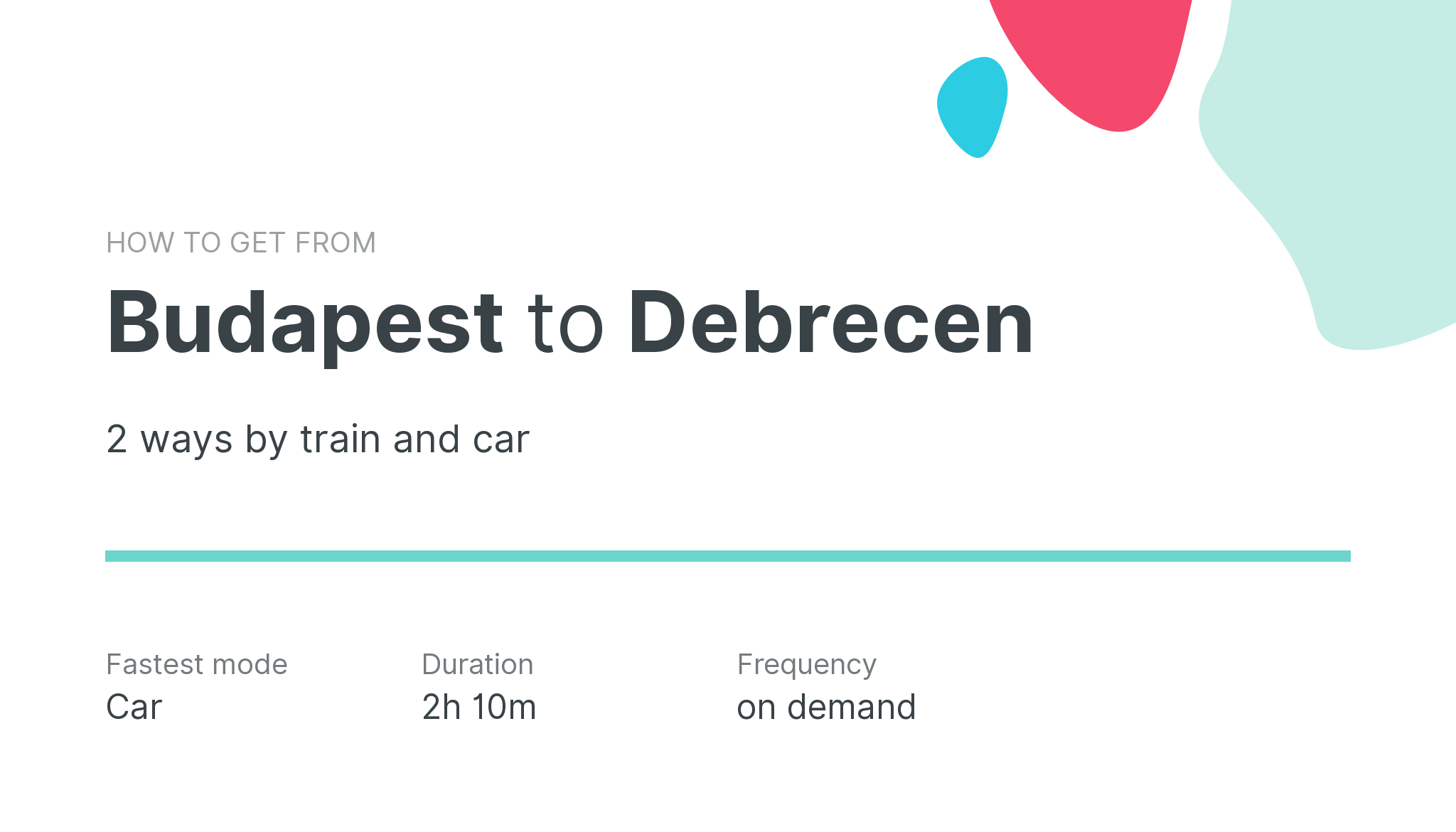 How do I get from Budapest to Debrecen