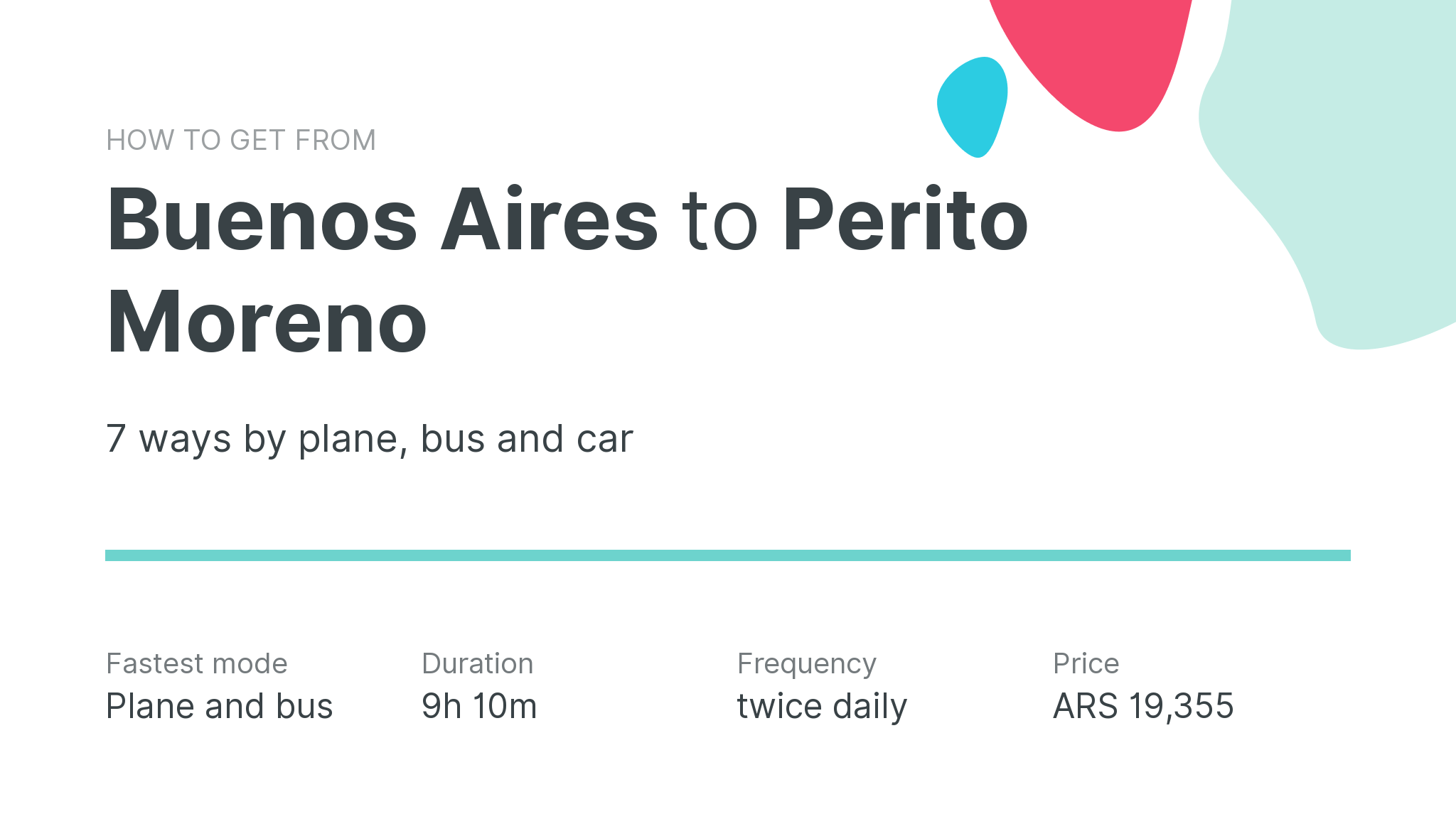 How do I get from Buenos Aires to Perito Moreno
