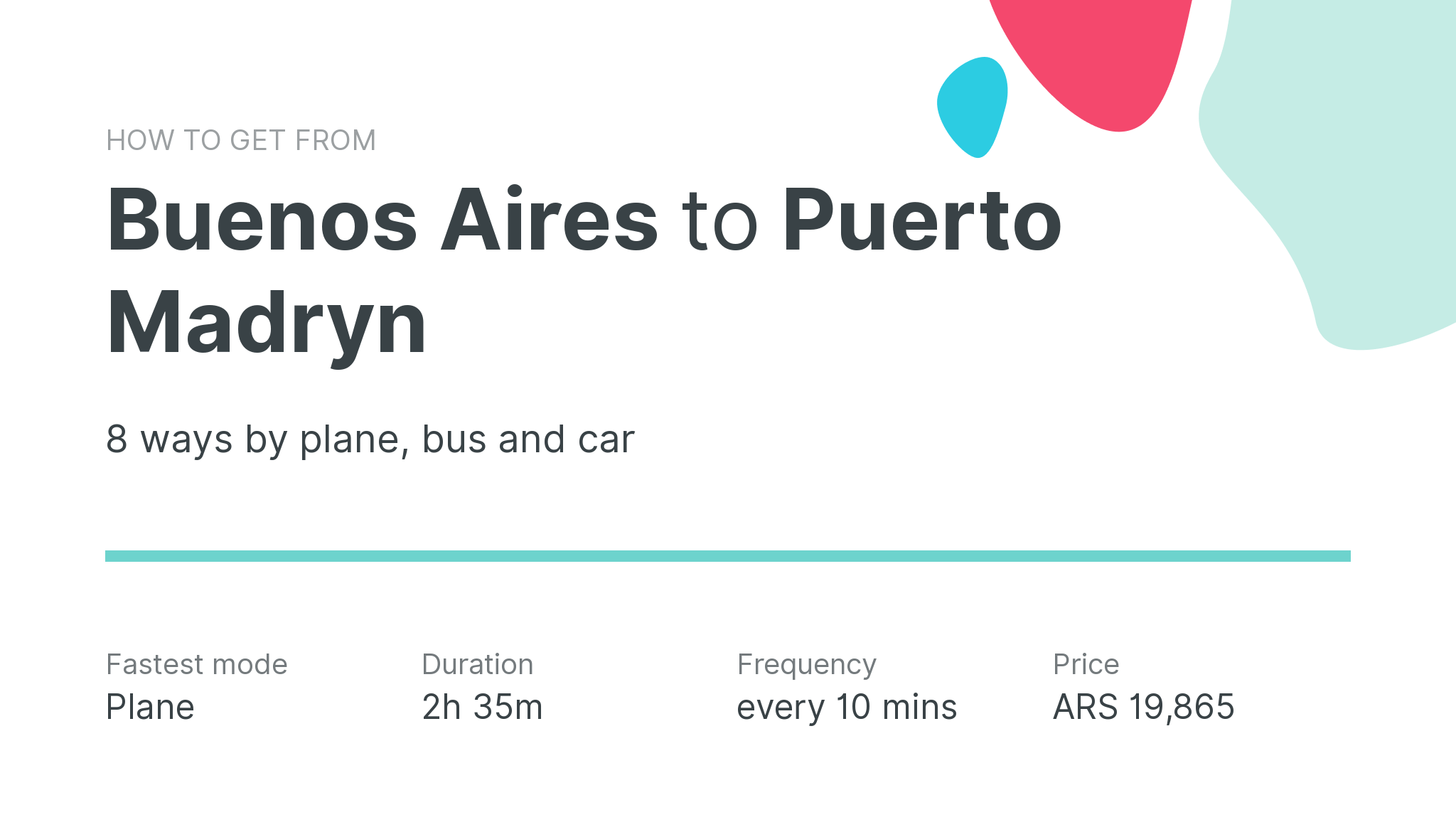How do I get from Buenos Aires to Puerto Madryn