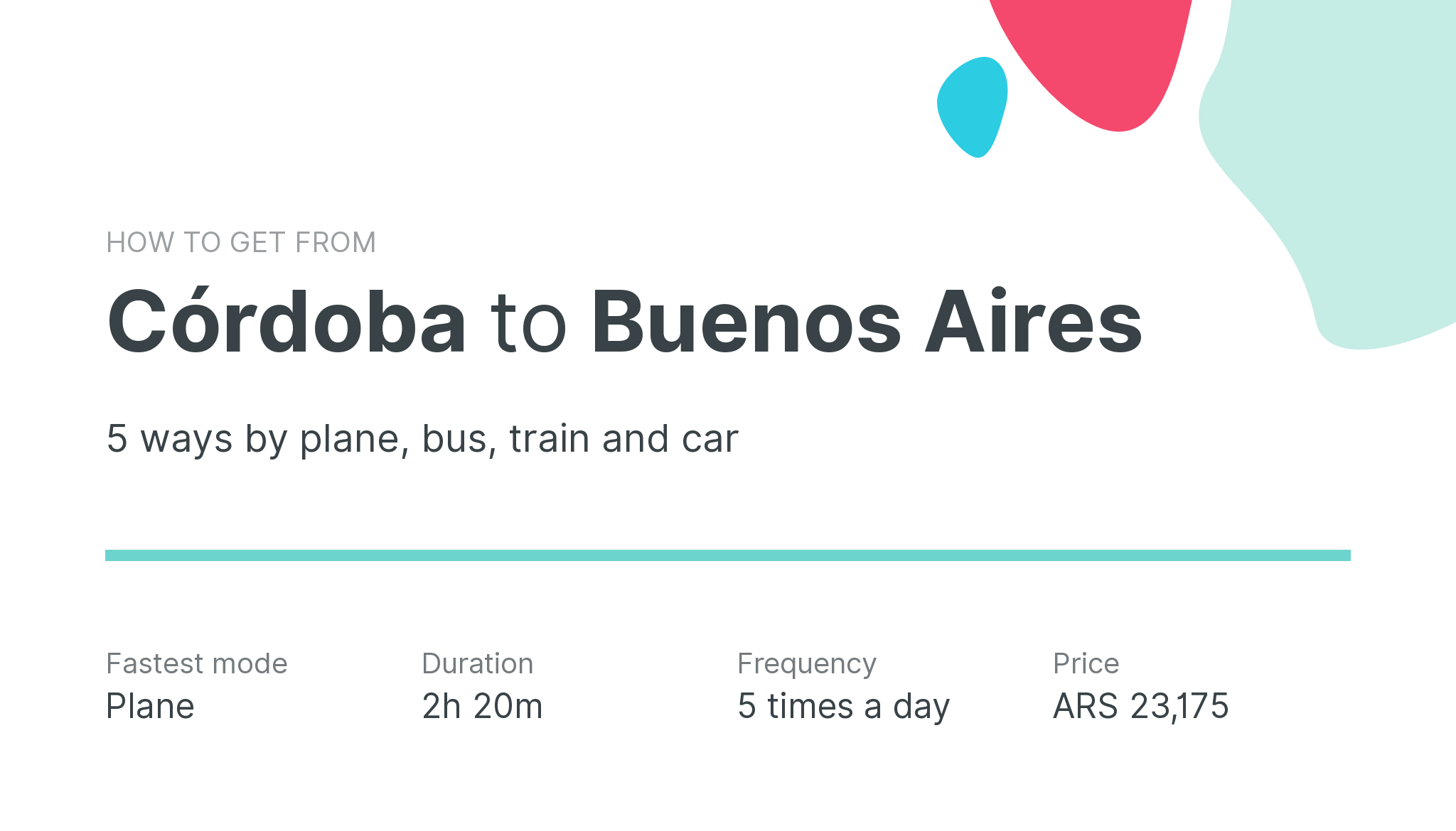 How do I get from Córdoba to Buenos Aires