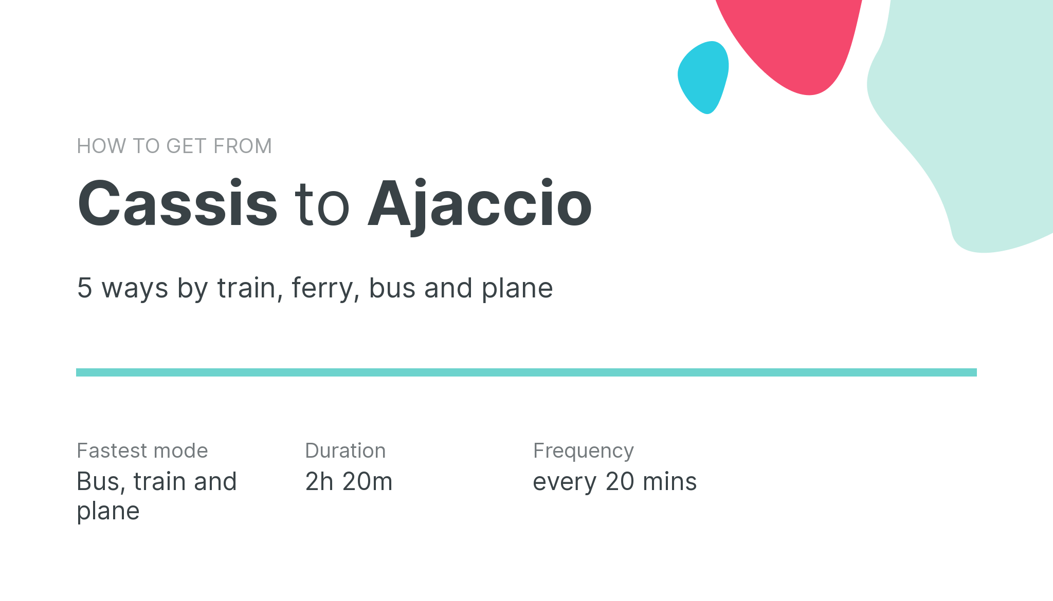 How do I get from Cassis to Ajaccio