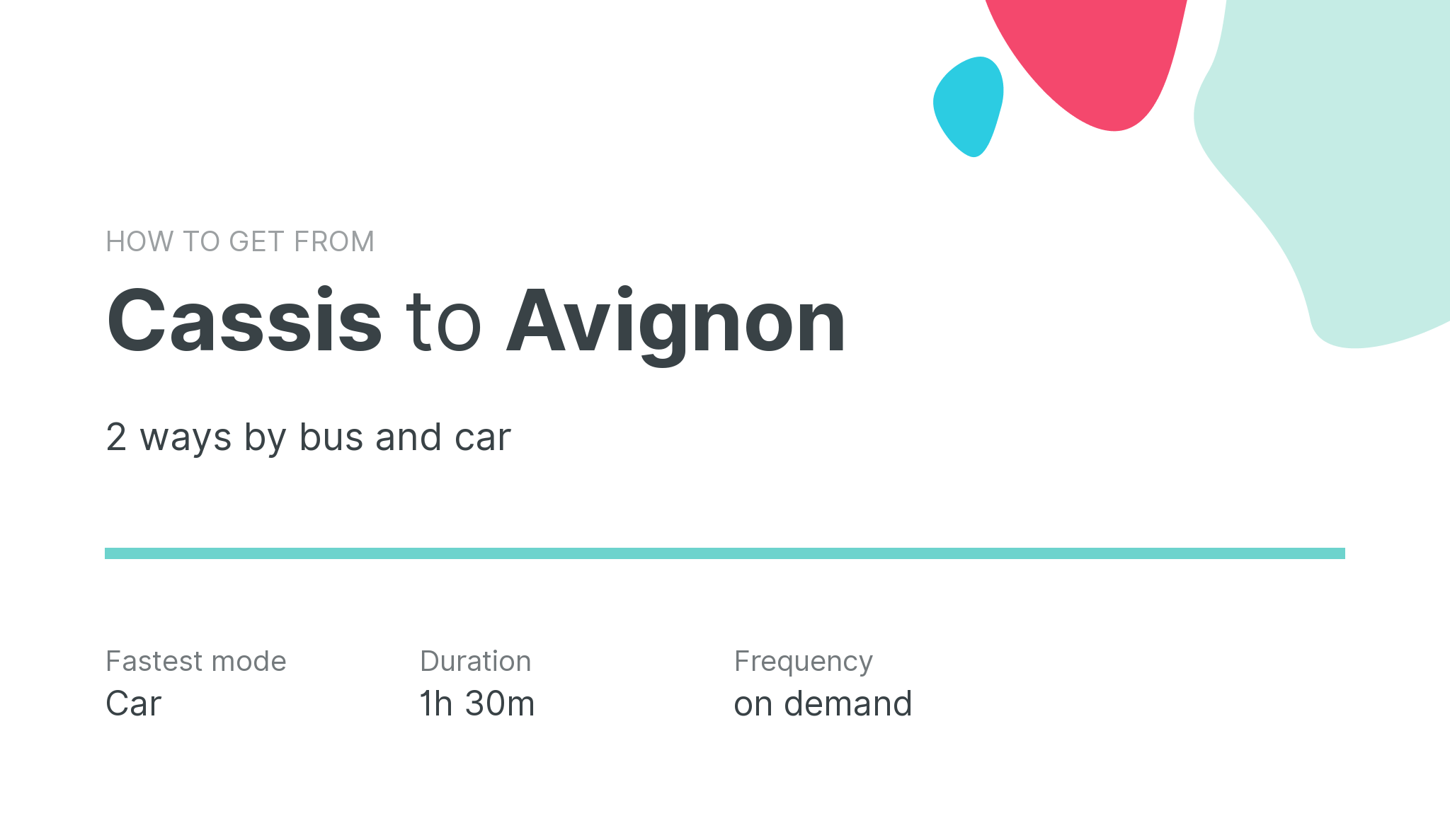 How do I get from Cassis to Avignon