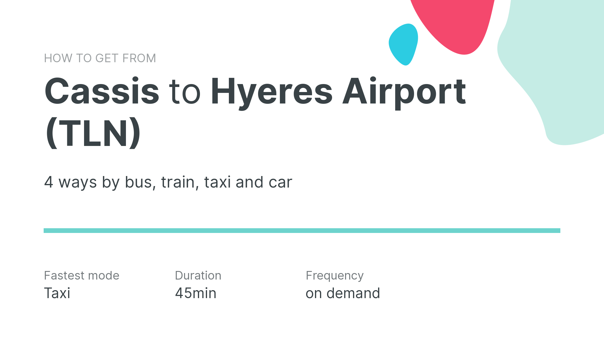 How do I get from Cassis to Hyeres Airport (TLN)