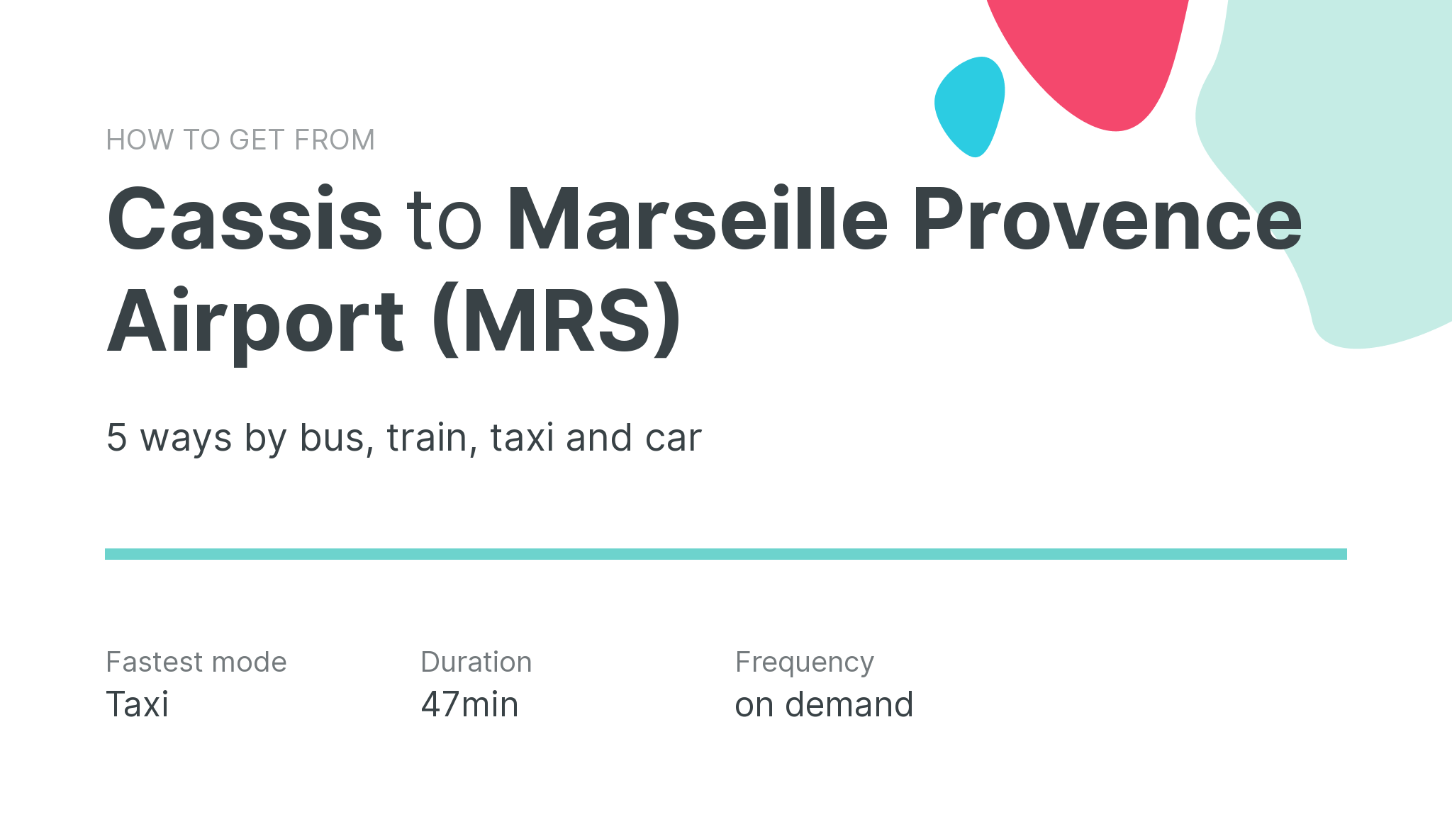 How do I get from Cassis to Marseille Provence Airport (MRS)