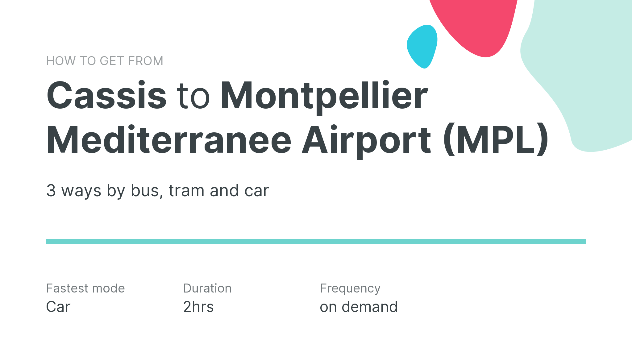 How do I get from Cassis to Montpellier Mediterranee Airport (MPL)