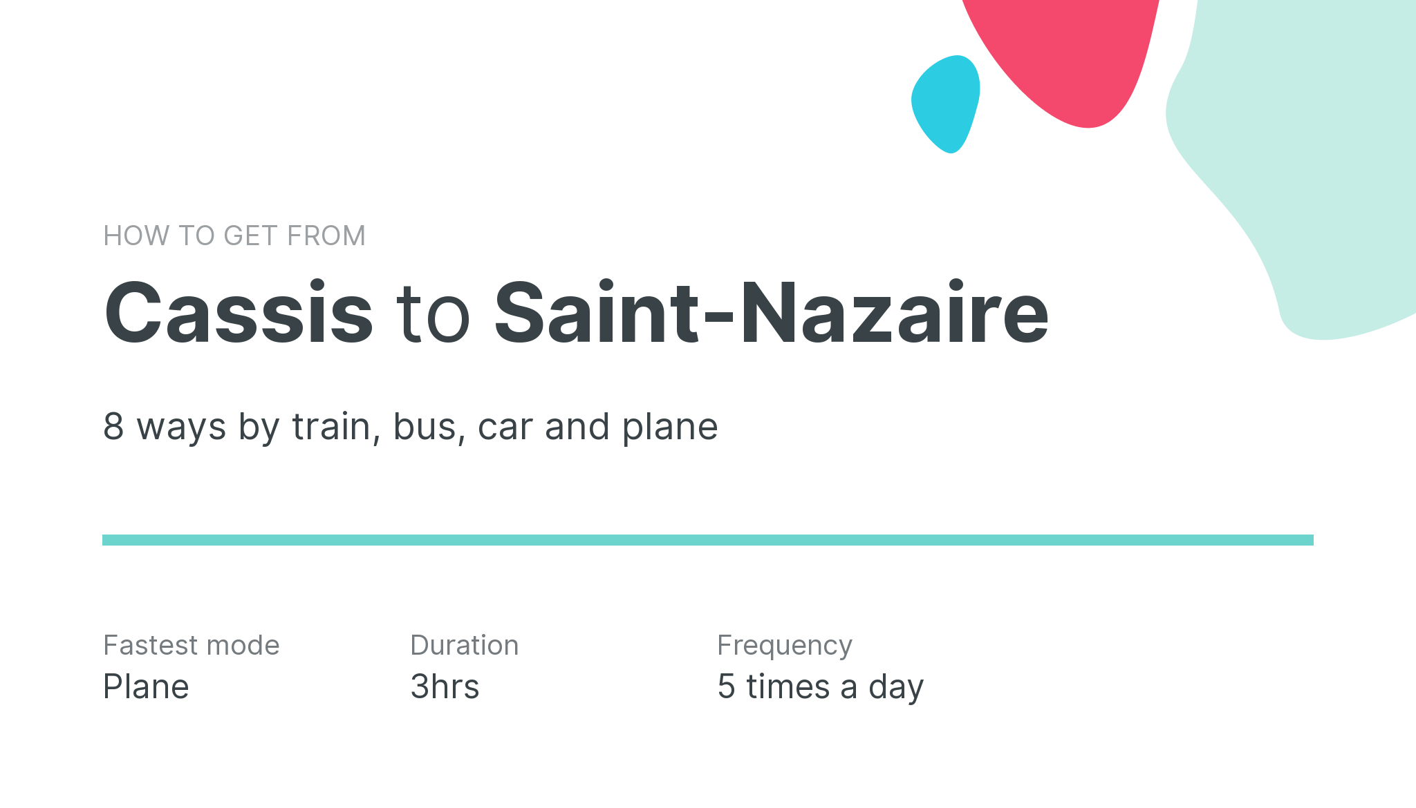 How do I get from Cassis to Saint-Nazaire
