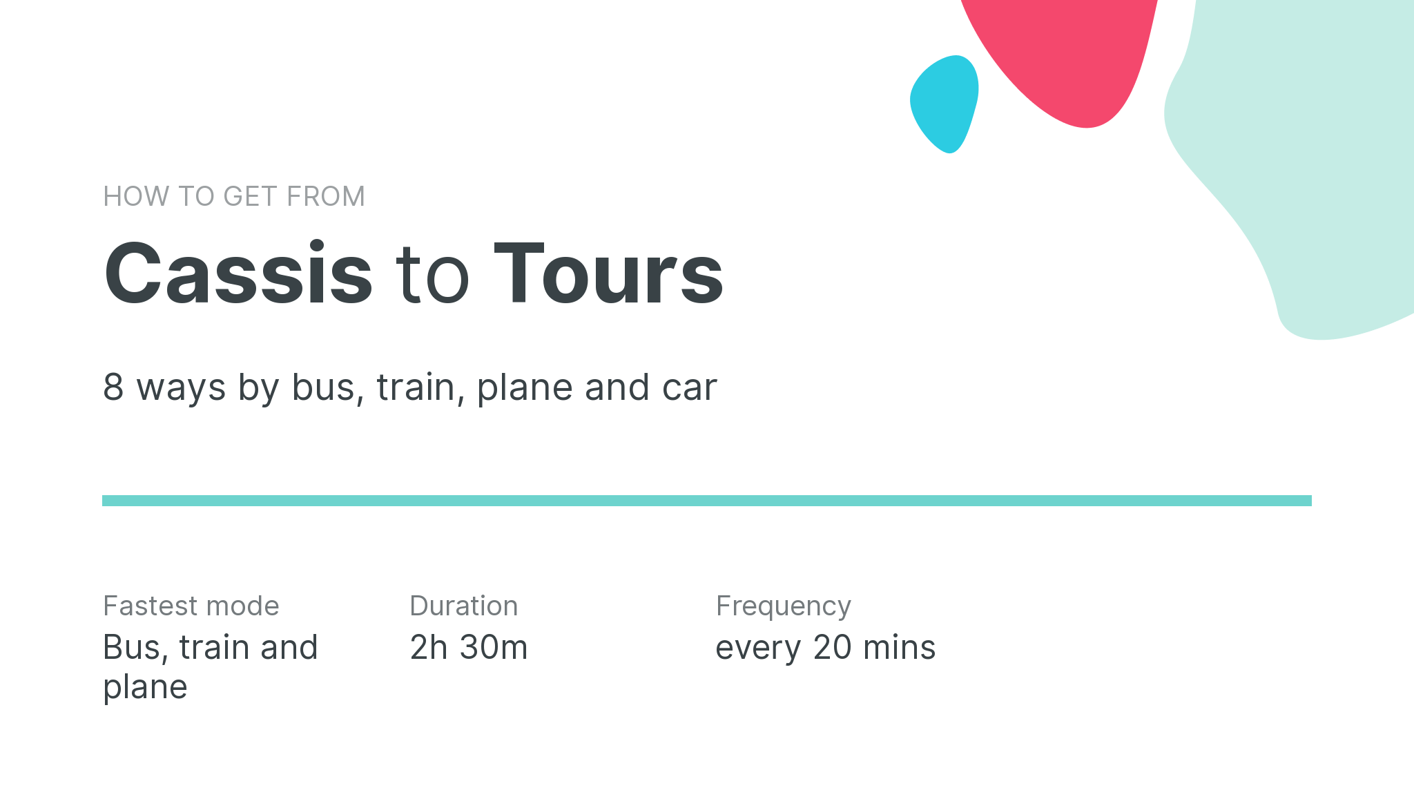 How do I get from Cassis to Tours