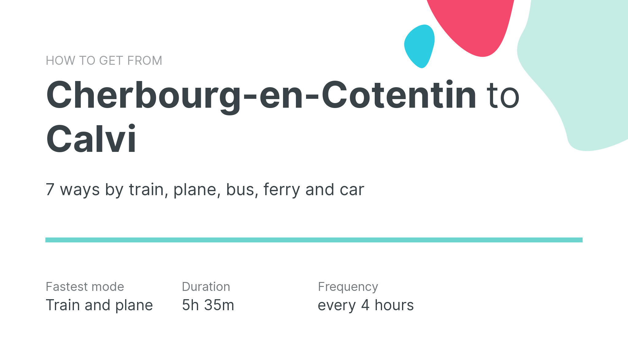 How do I get from Cherbourg-en-Cotentin to Calvi