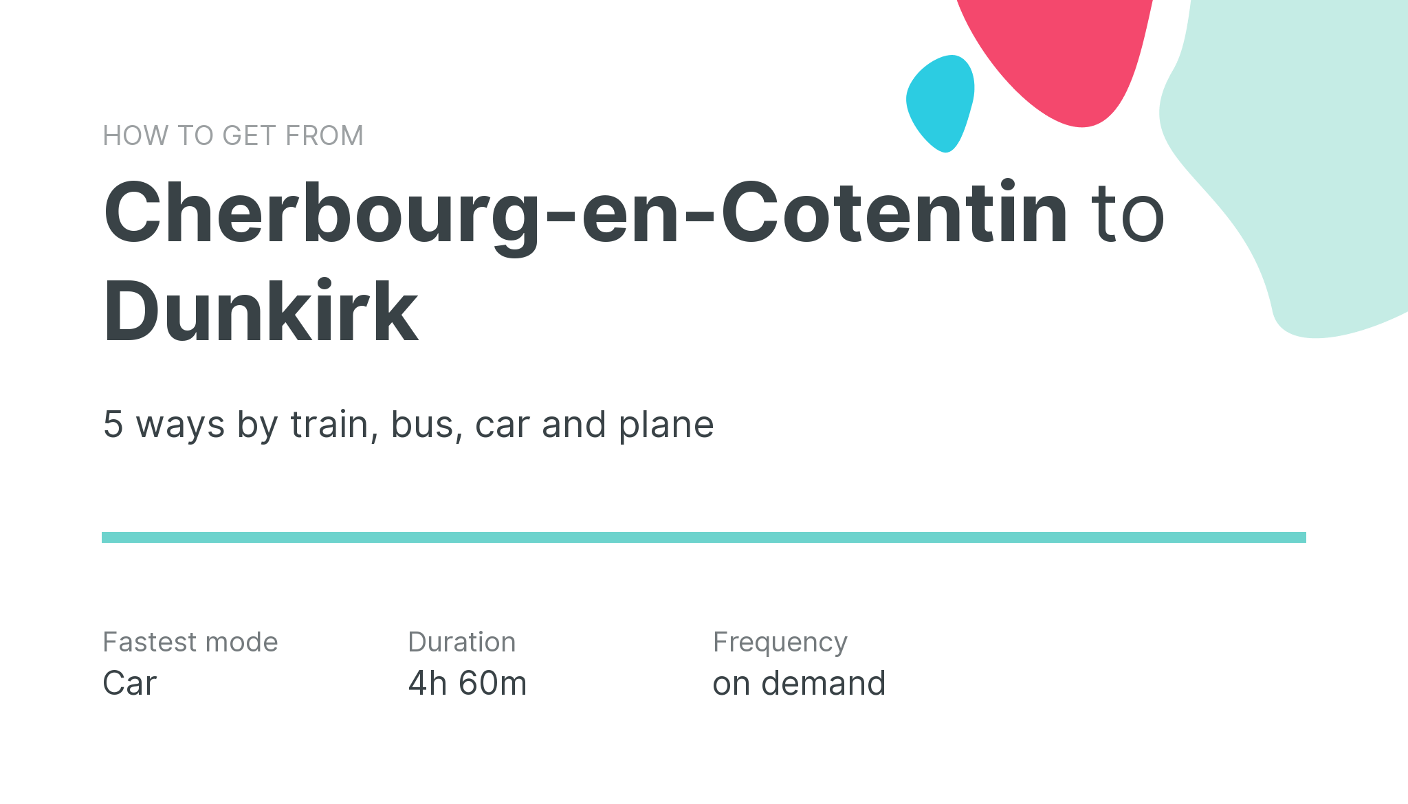 How do I get from Cherbourg-en-Cotentin to Dunkirk