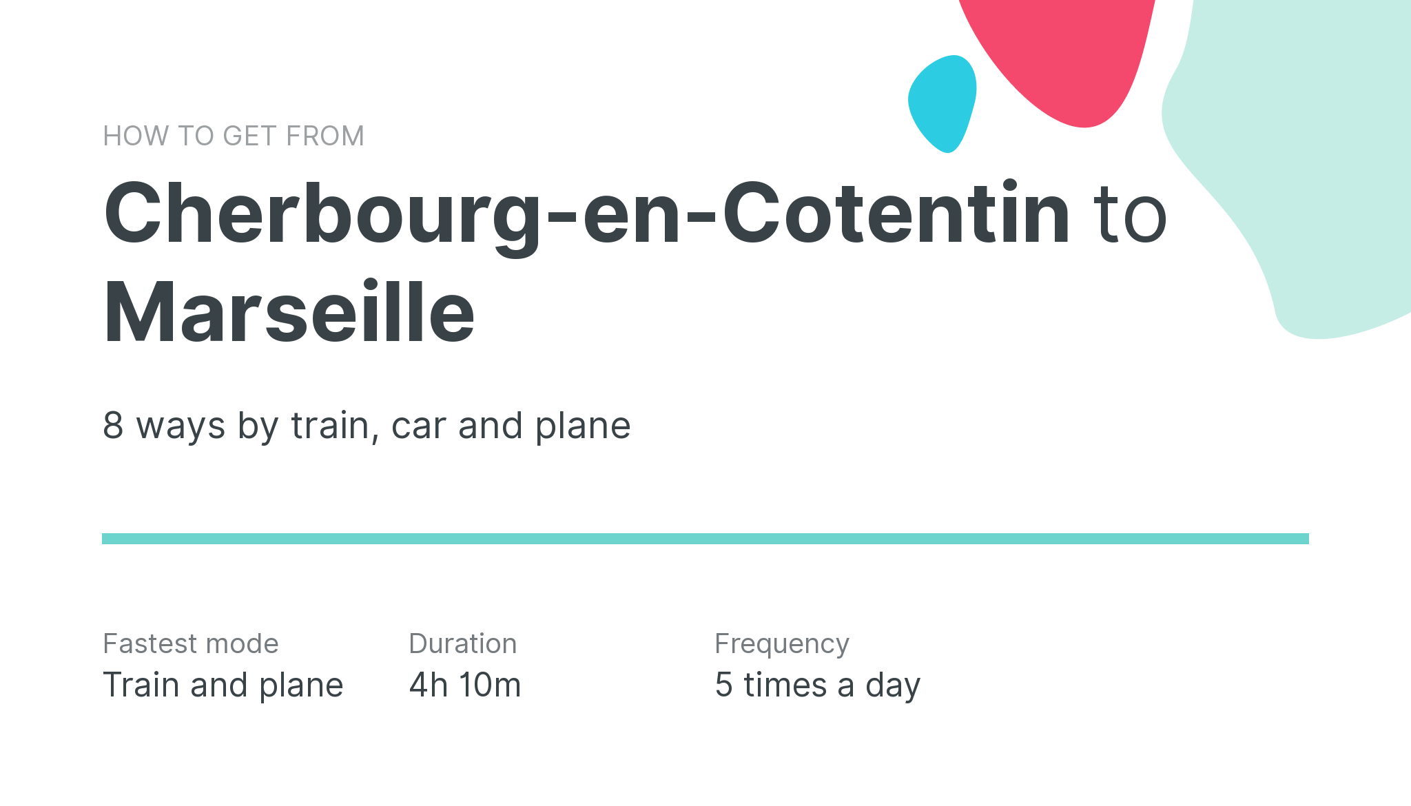 How do I get from Cherbourg-en-Cotentin to Marseille